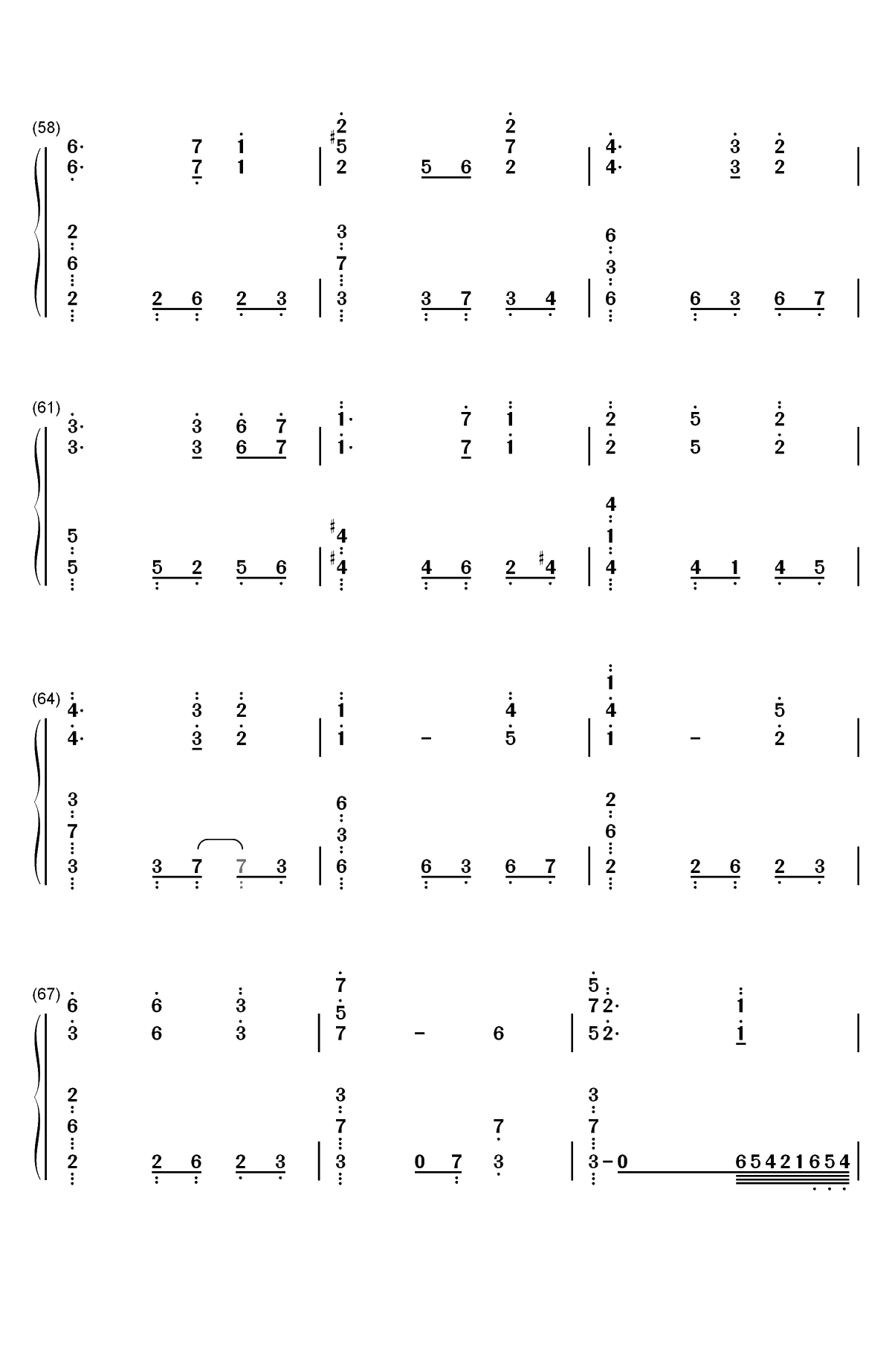 イザベラの唄-伊莎贝拉的摇篮曲-约定的梦幻岛OST双手简谱预览5