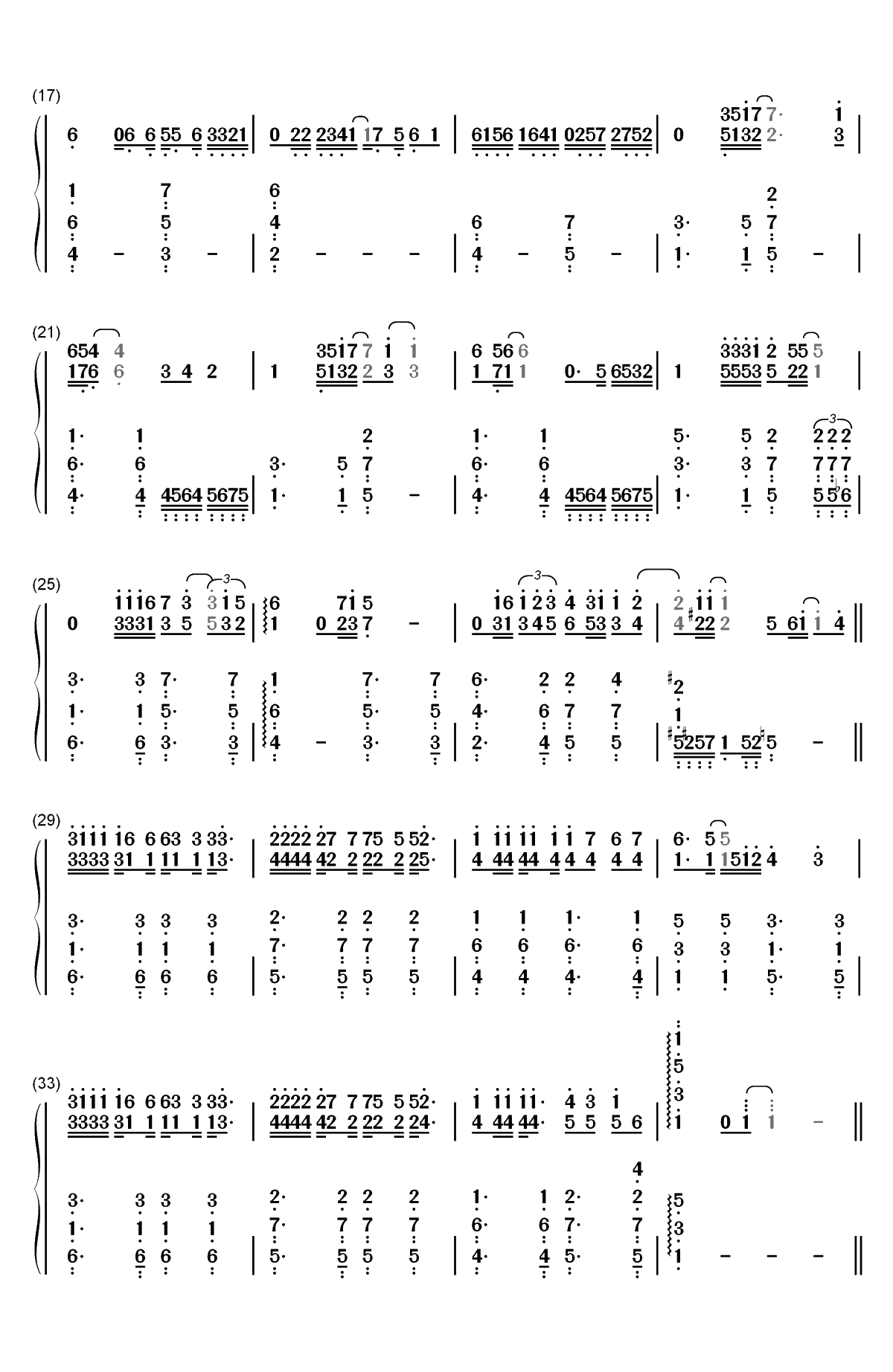 Love Is Like A Tide-理查德克莱德曼双手简谱预览2