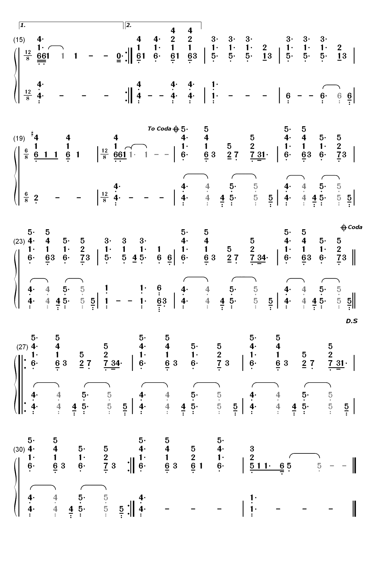 This Years Love-David Gray双手简谱预览2