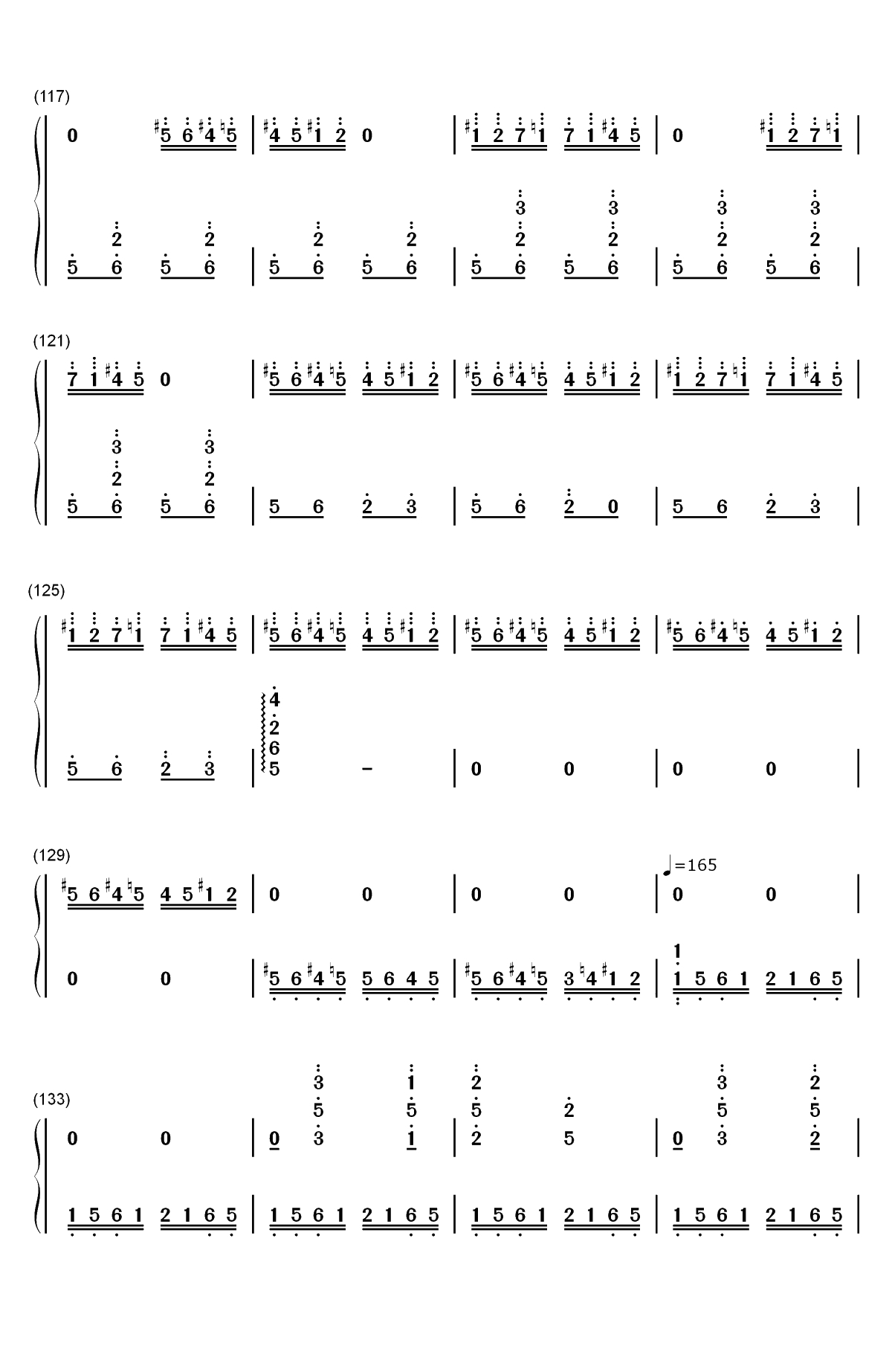 百鸟朝凤双手简谱预览7