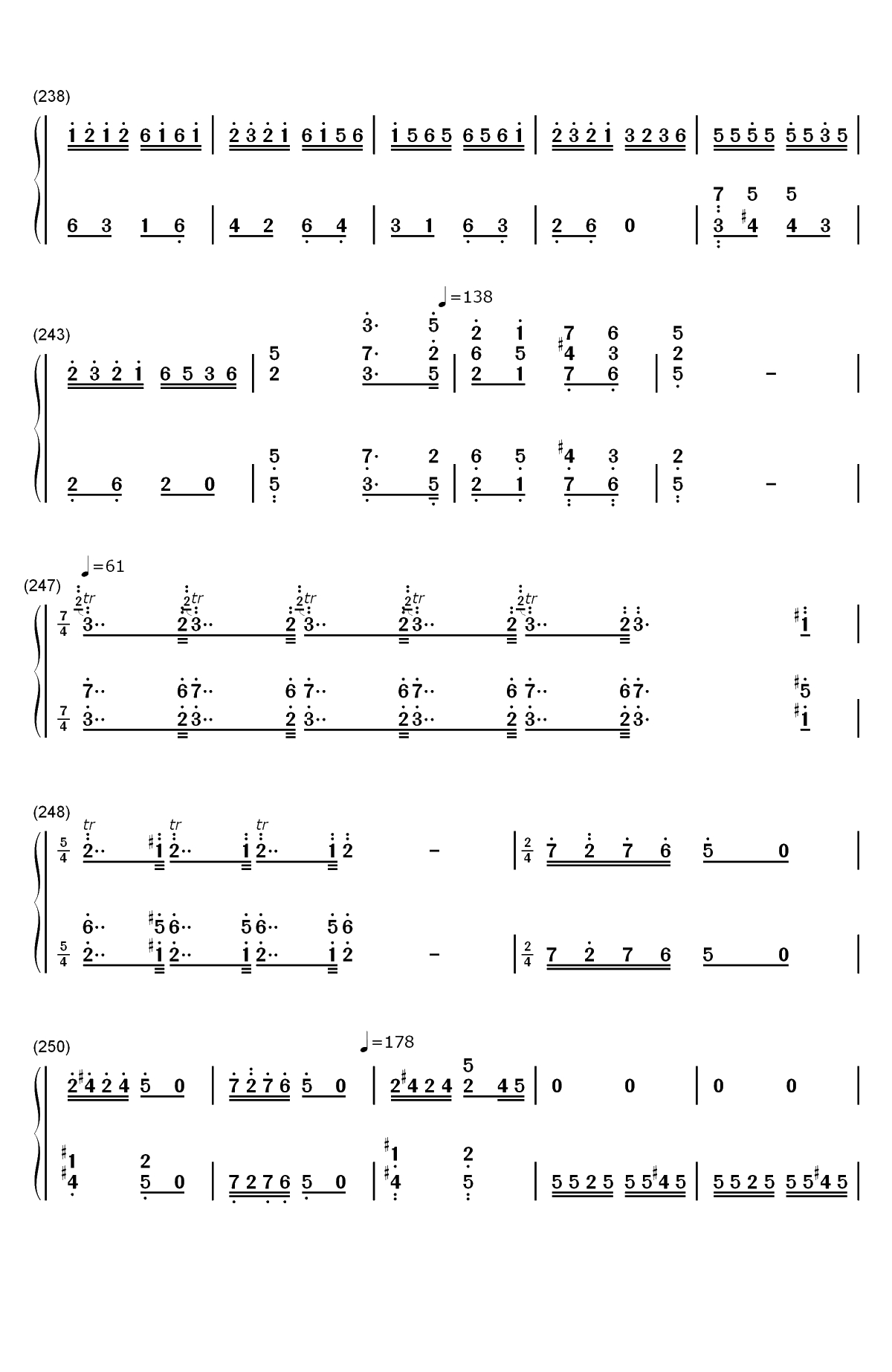 百鸟朝凤双手简谱预览13