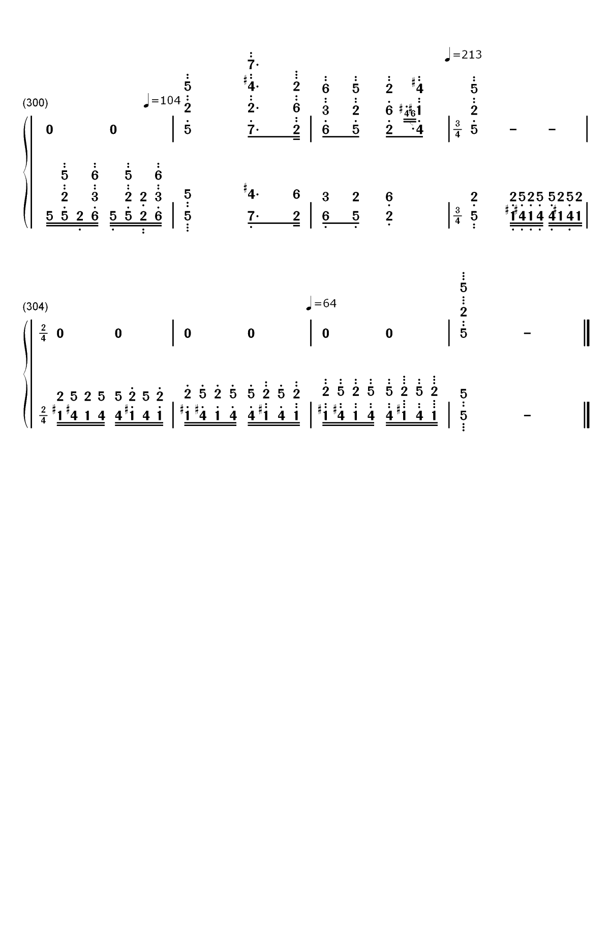 百鸟朝凤双手简谱预览16