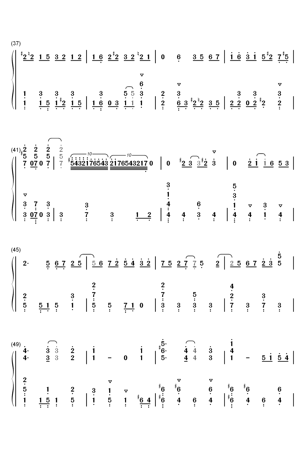 ソラノネ-荒野的寿飞行队OP双手简谱预览3