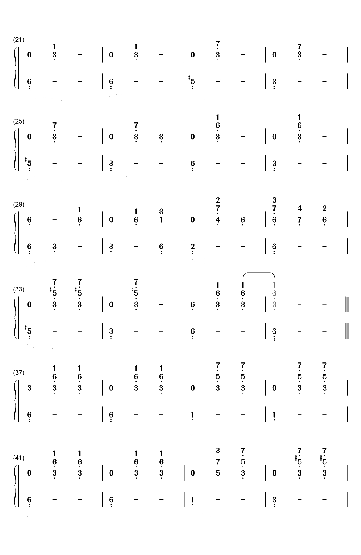 致青春-弹唱谱双手简谱预览2