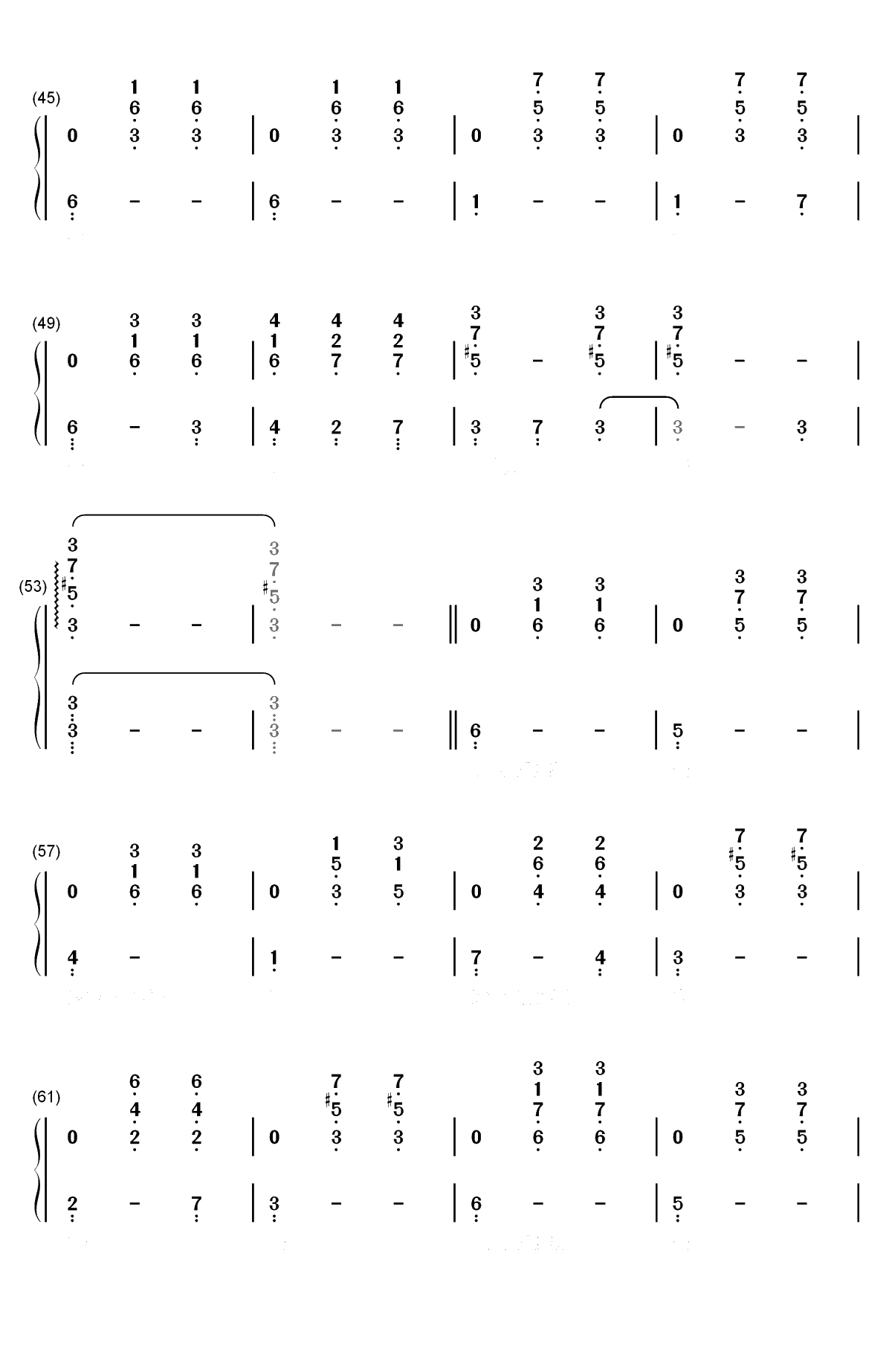 致青春-弹唱谱双手简谱预览3