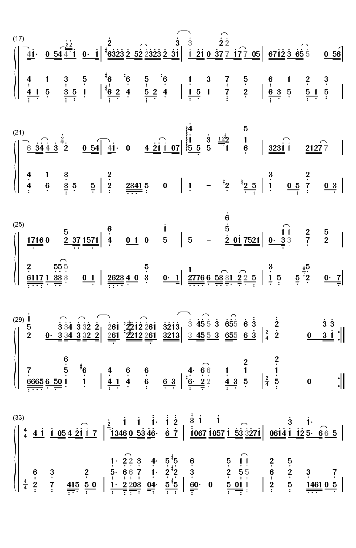 生生-版双手简谱预览2
