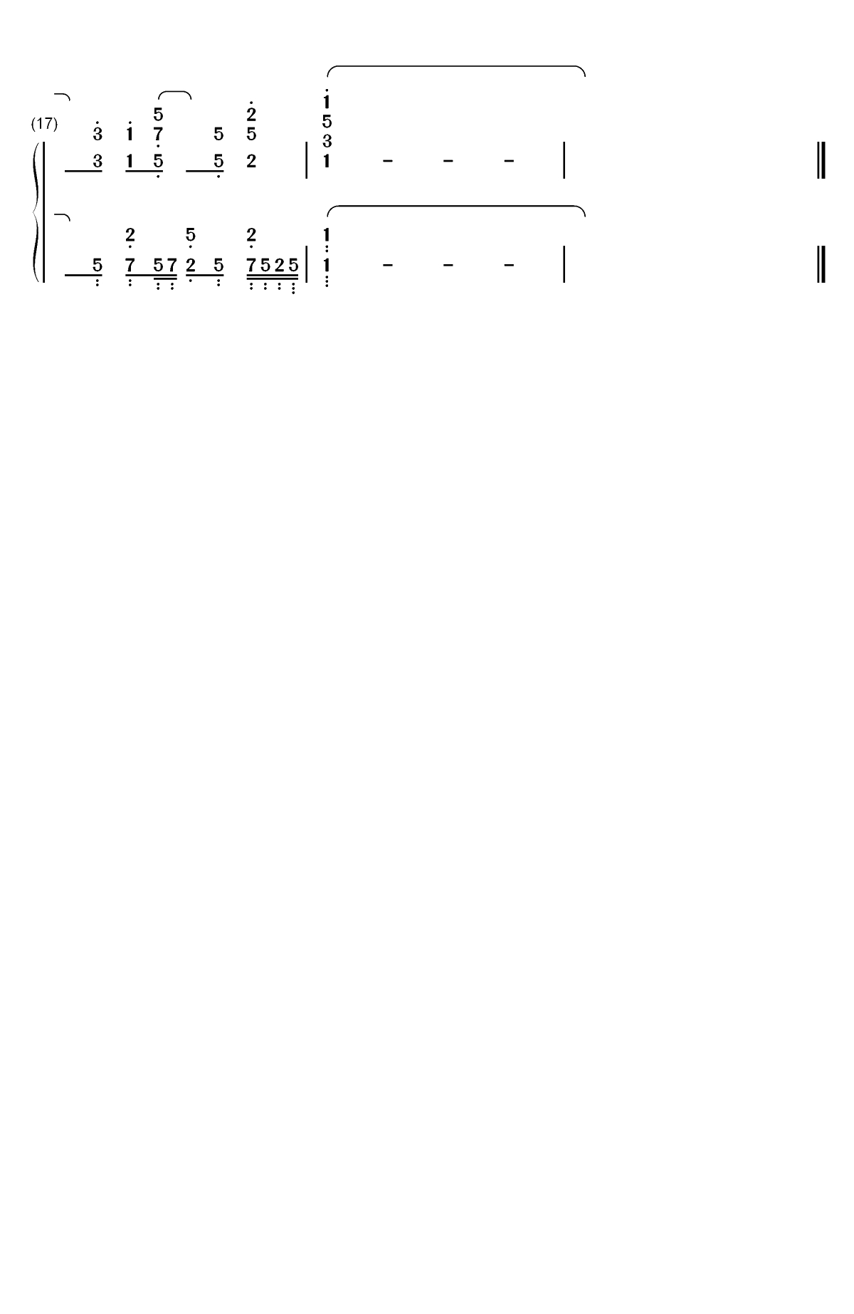 春待ちクローバー-One Room ED1双手简谱预览2