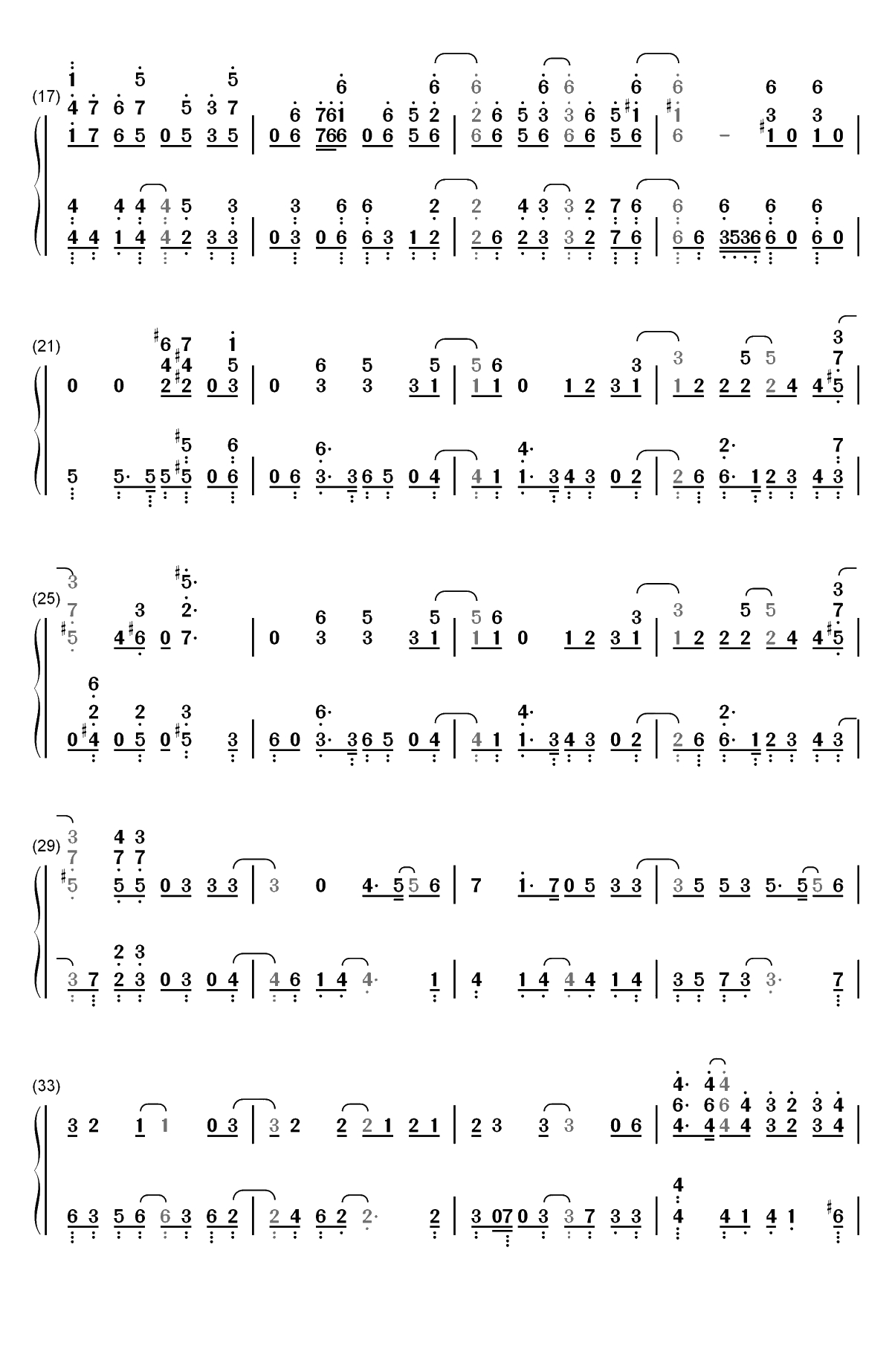 ラブドラマティックfeat伊原六花-辉夜大小姐想让我告白天才们的恋爱头脑战OP双手简谱预览2