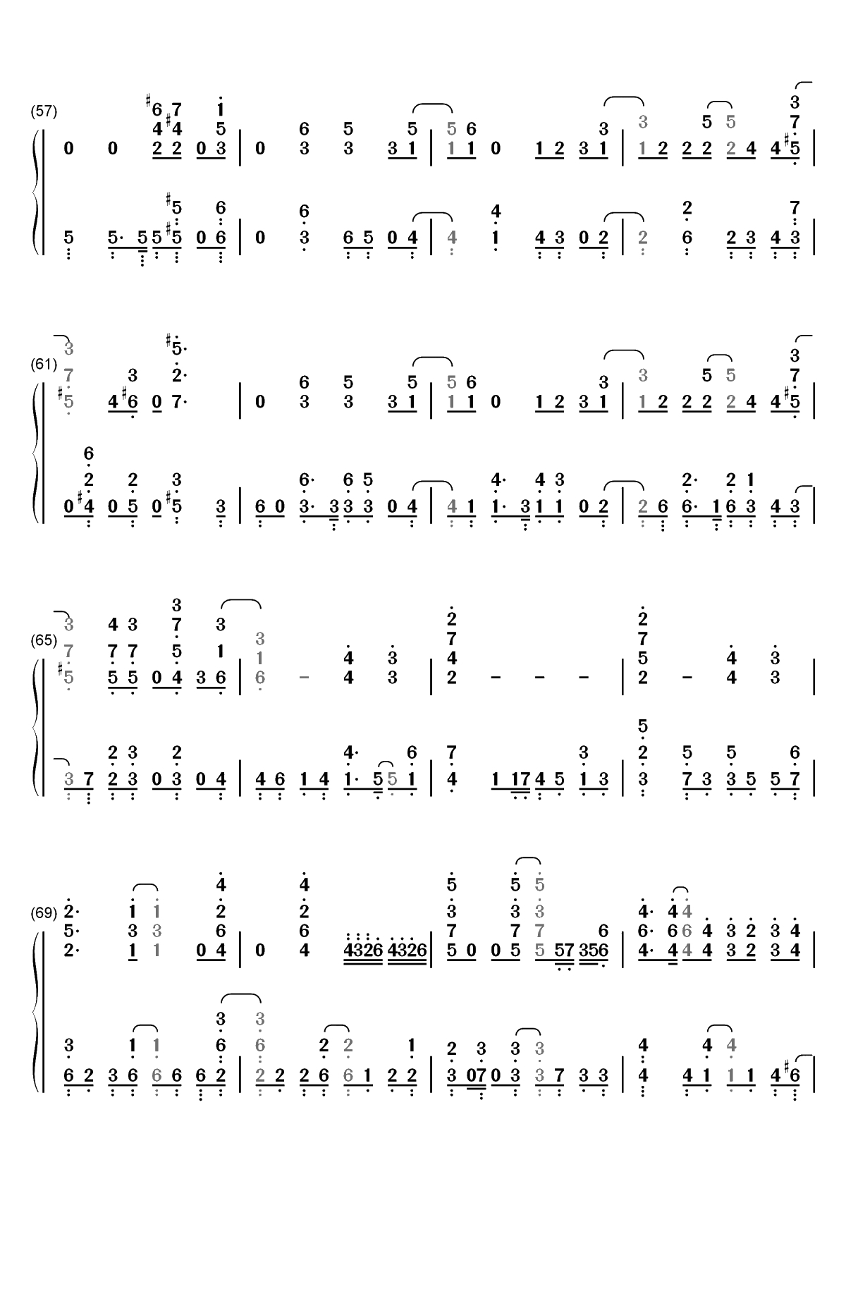 ラブドラマティックfeat伊原六花-辉夜大小姐想让我告白天才们的恋爱头脑战OP双手简谱预览4