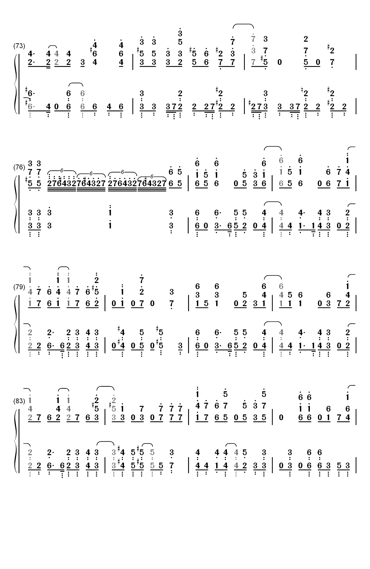 ラブドラマティックfeat伊原六花-辉夜大小姐想让我告白天才们的恋爱头脑战OP双手简谱预览5