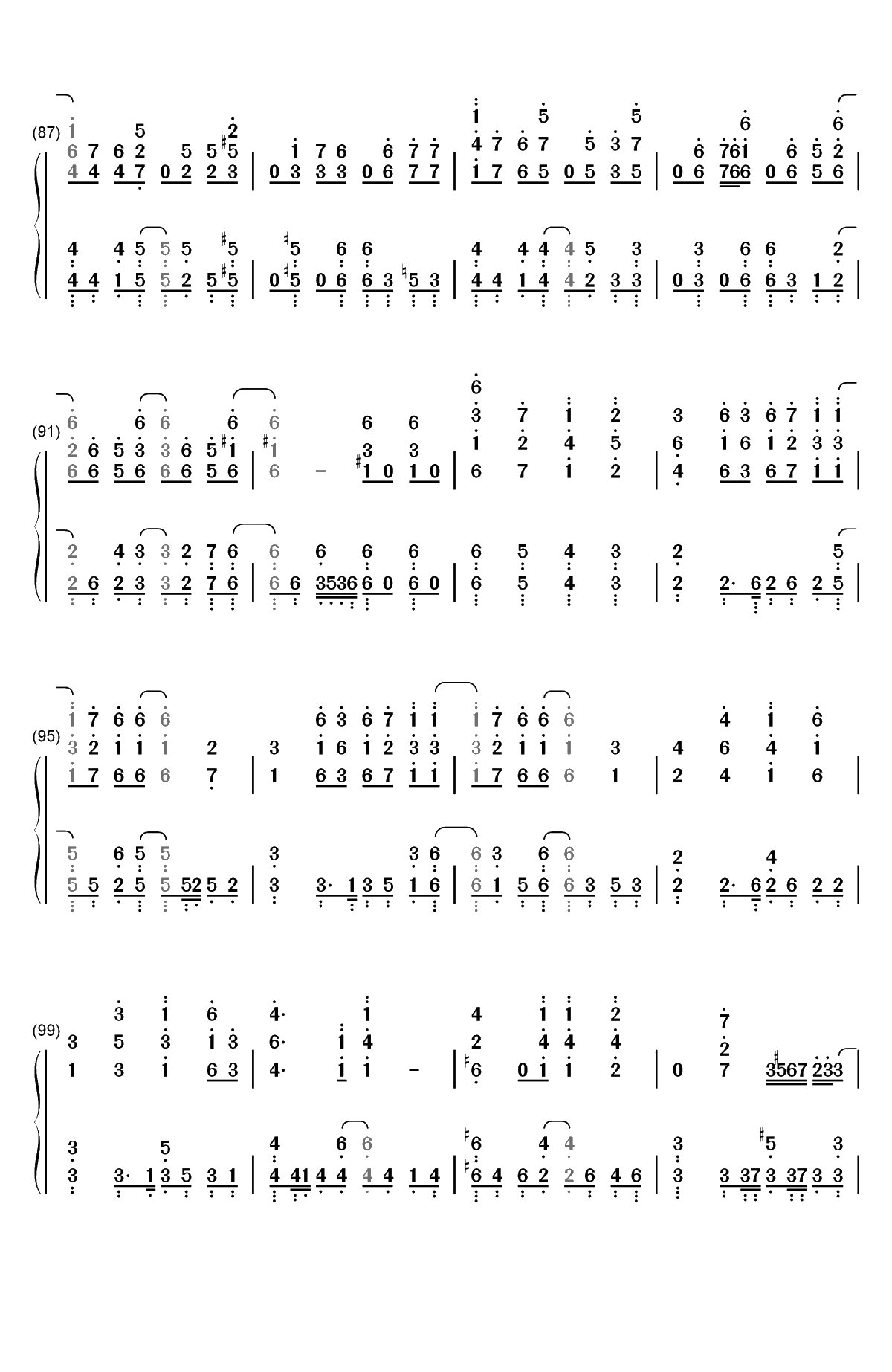 ラブドラマティックfeat伊原六花-辉夜大小姐想让我告白天才们的恋爱头脑战OP双手简谱预览6