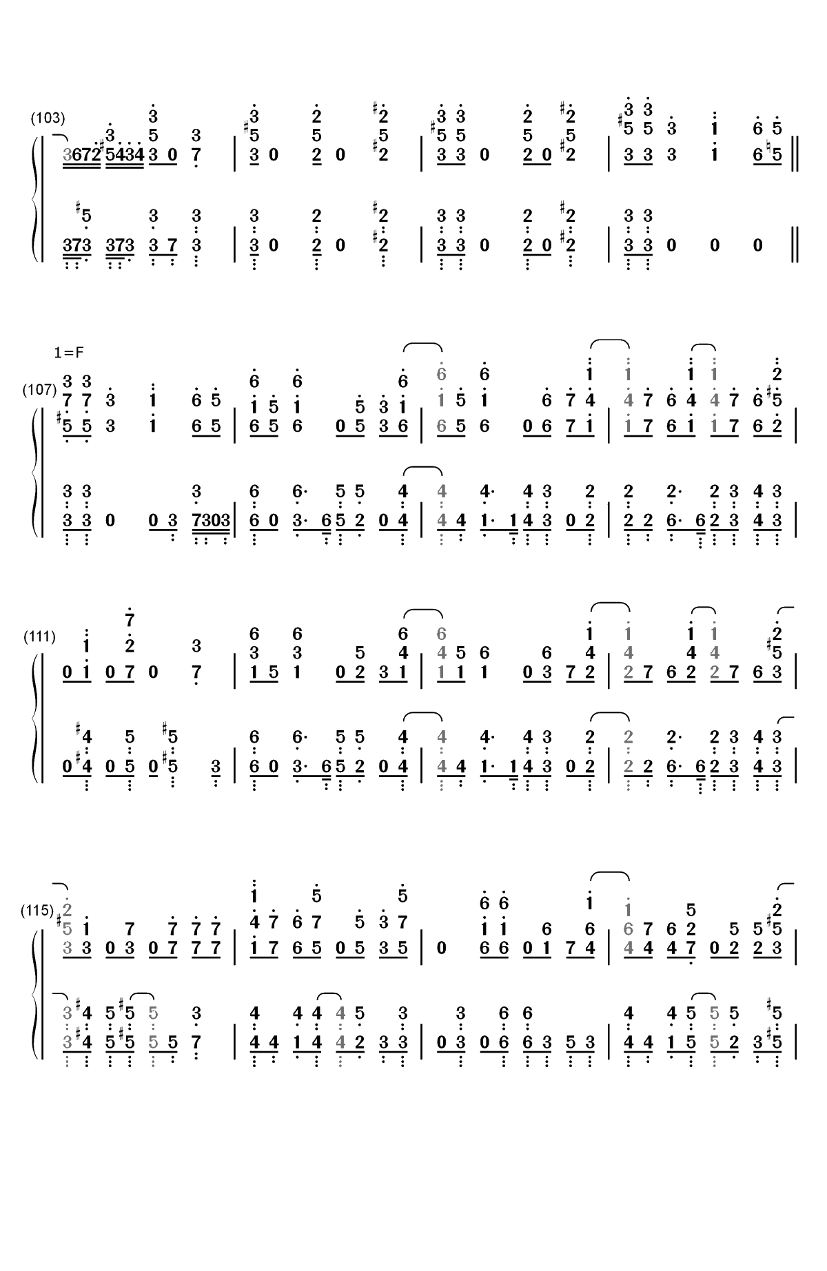 ラブドラマティックfeat伊原六花-辉夜大小姐想让我告白天才们的恋爱头脑战OP双手简谱预览7