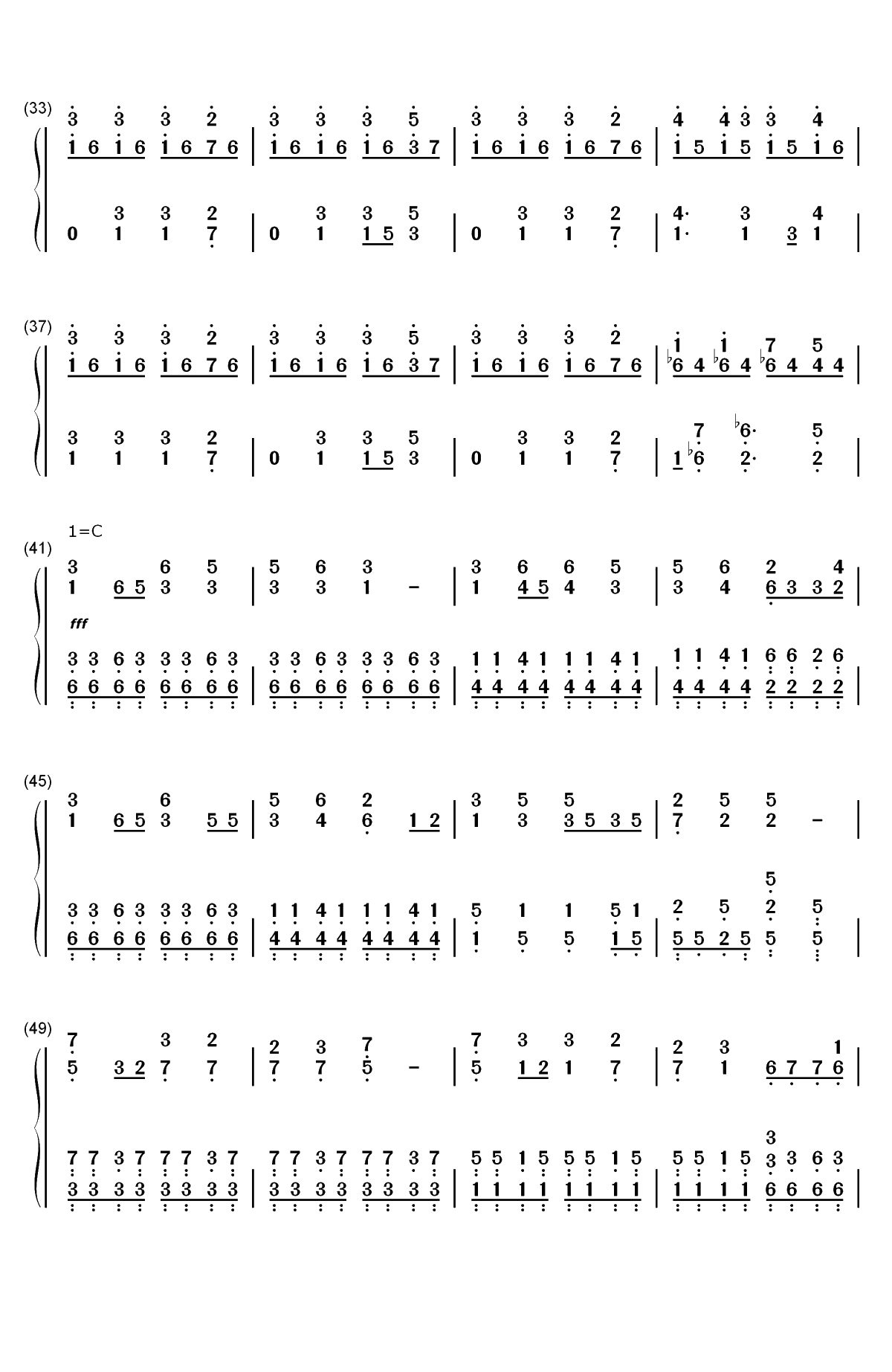 I Want My Tears Back-Nightwish双手简谱预览3