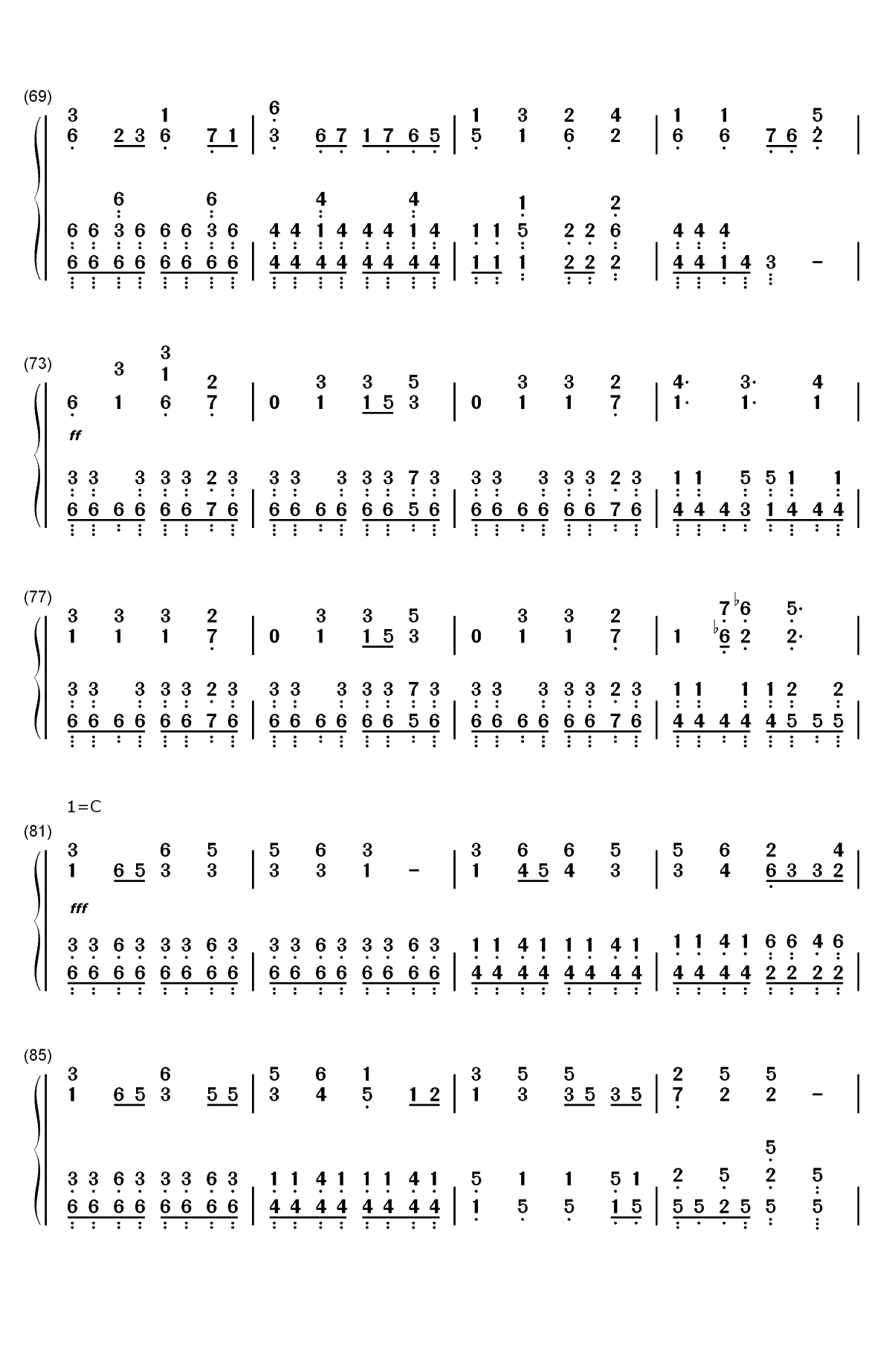 I Want My Tears Back-Nightwish双手简谱预览5