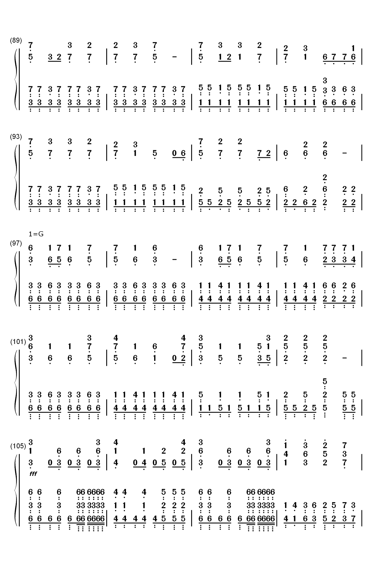 I Want My Tears Back-Nightwish双手简谱预览6