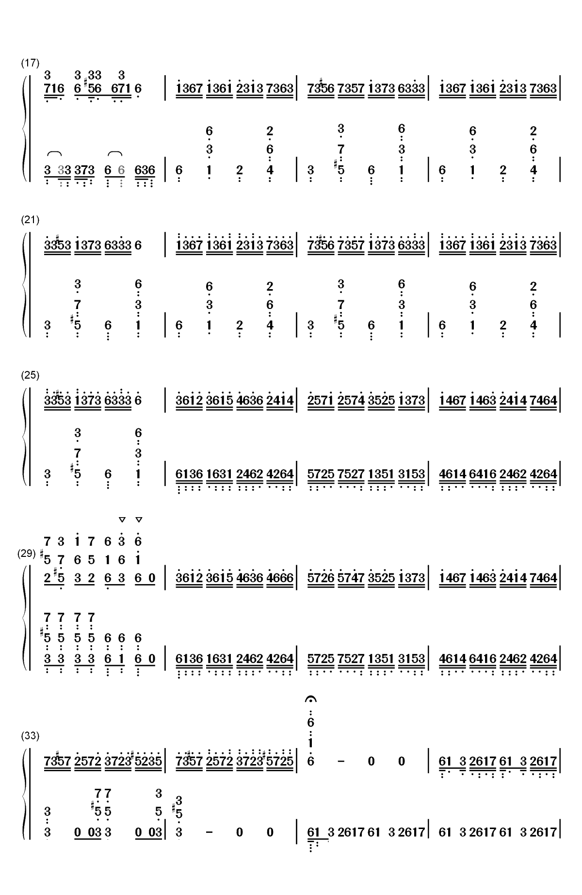 克罗地亚狂想曲-完美版双手简谱预览2