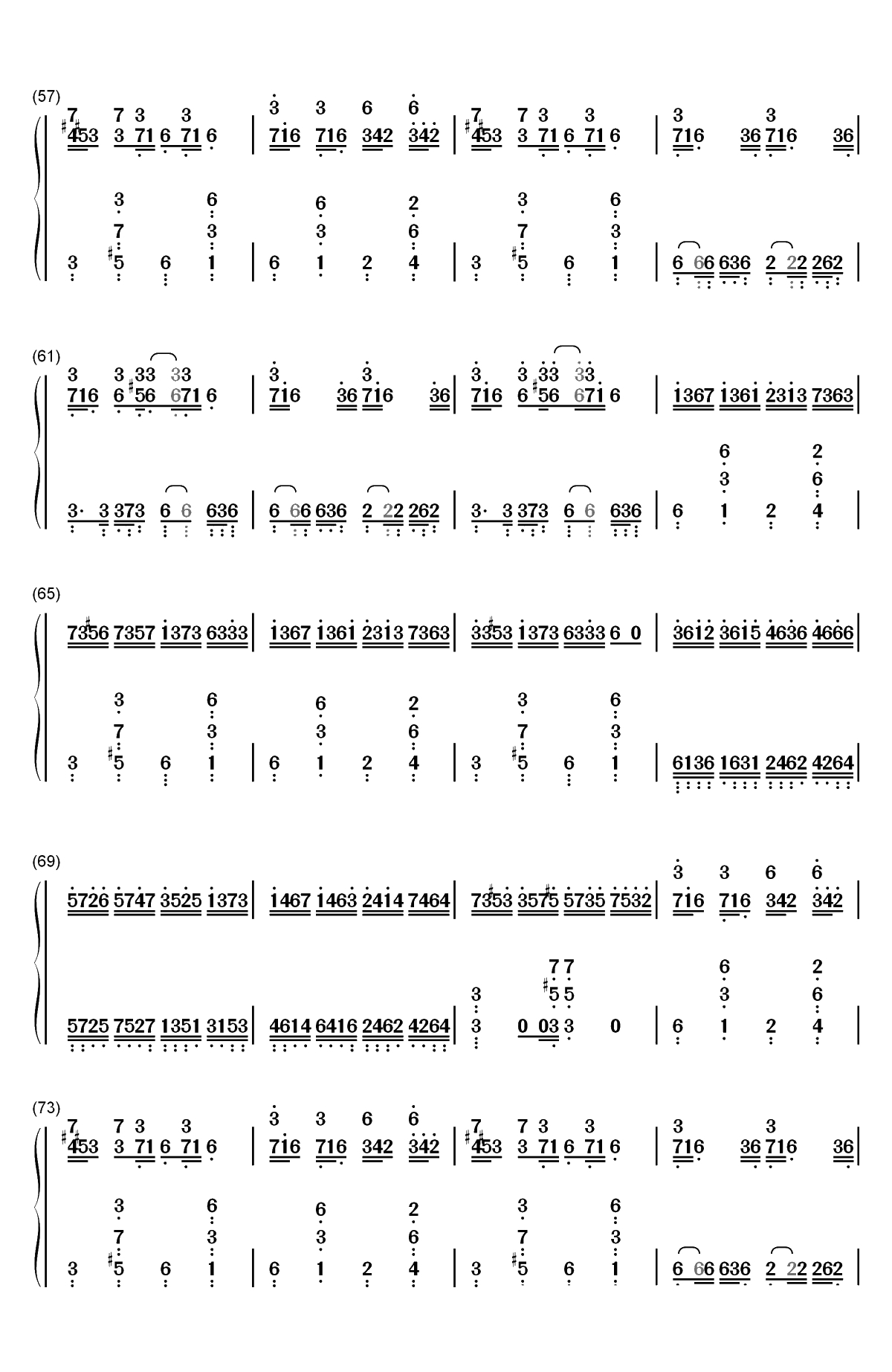 克罗地亚狂想曲-完美版双手简谱预览4