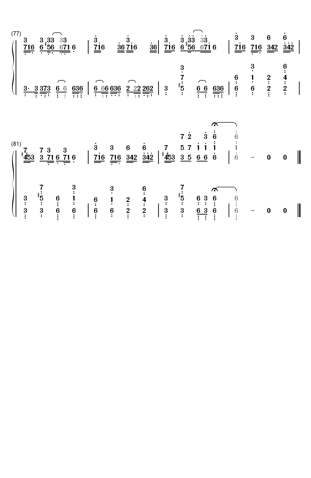 克罗地亚狂想曲-完美版双手简谱预览5