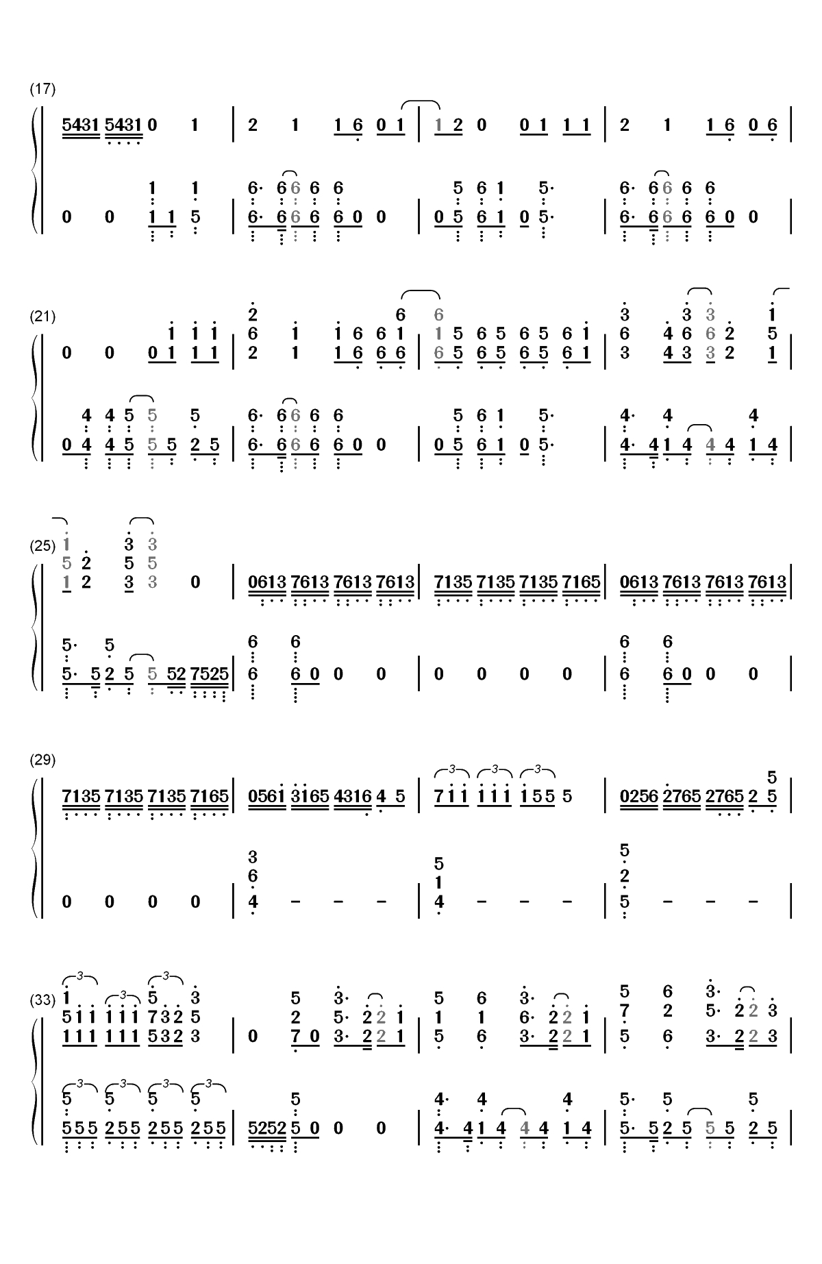 FAITH-盾之勇者成名录OP双手简谱预览2