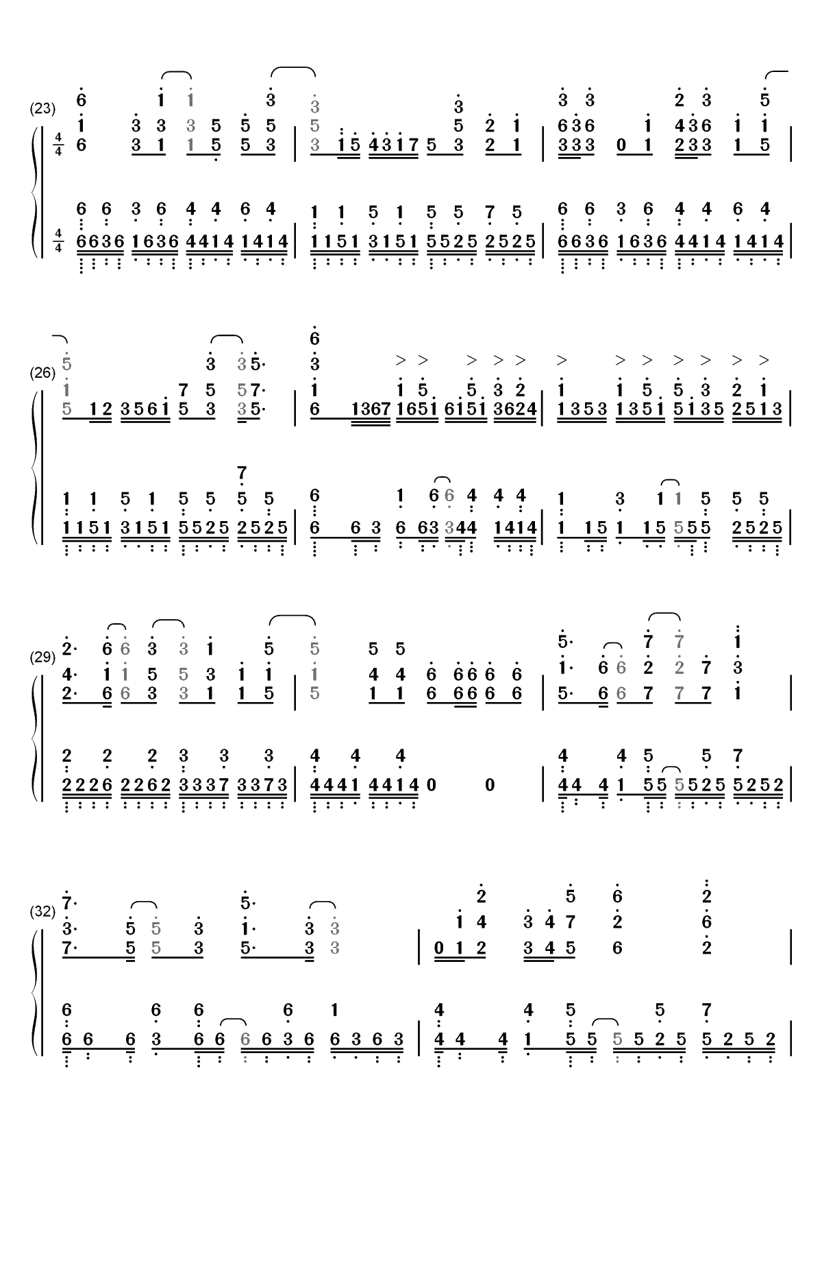 KNOCK on the CORE-Fairy gone OP双手简谱预览3