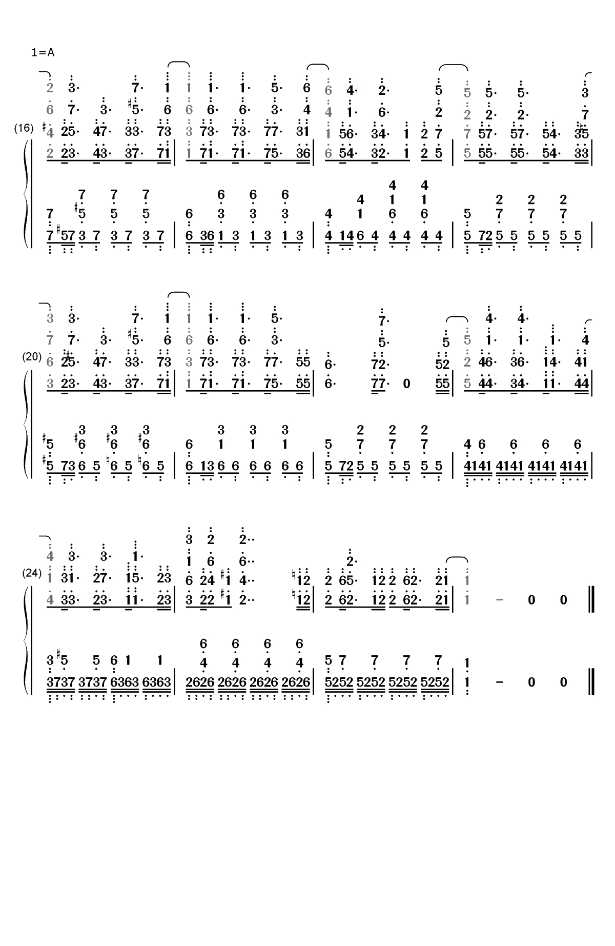 Name of Love-进击的巨人第三季ED2双手简谱预览2