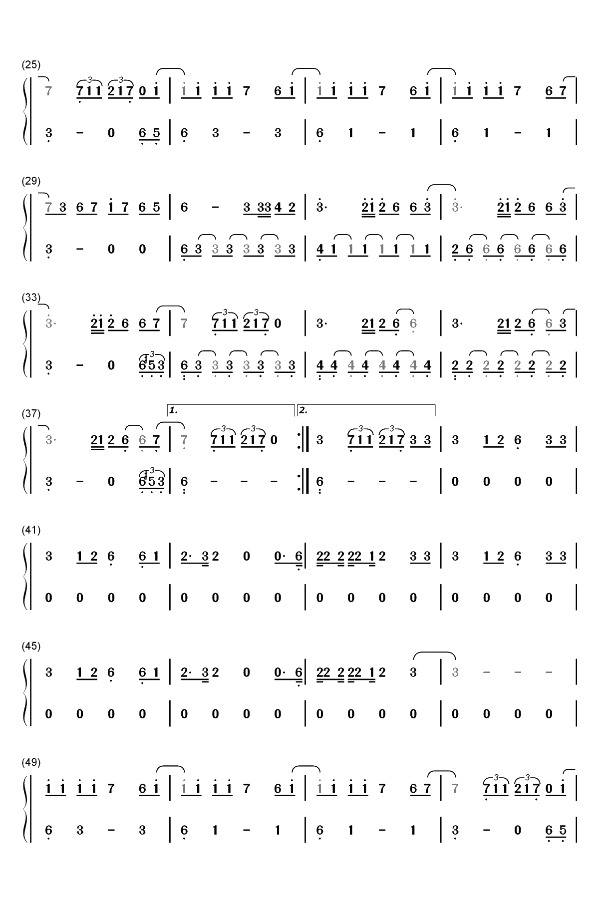 Loca-Alvaro Soler双手简谱预览2