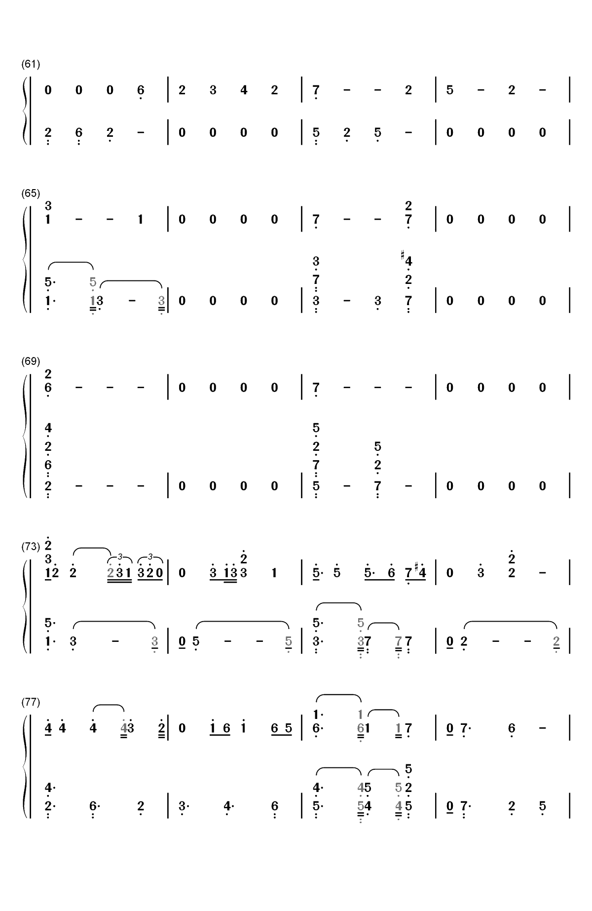 Undecided-Chris Brown双手简谱预览4