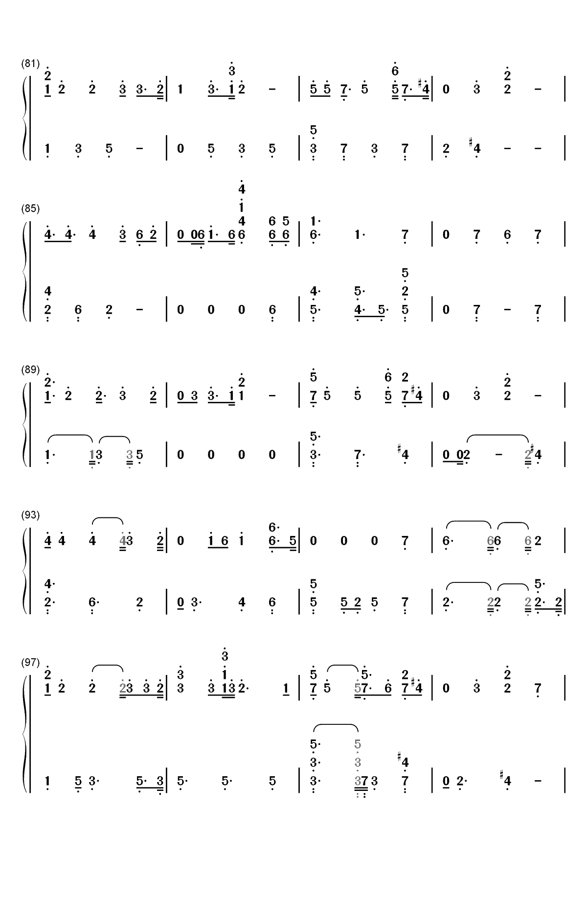 Undecided-Chris Brown双手简谱预览5