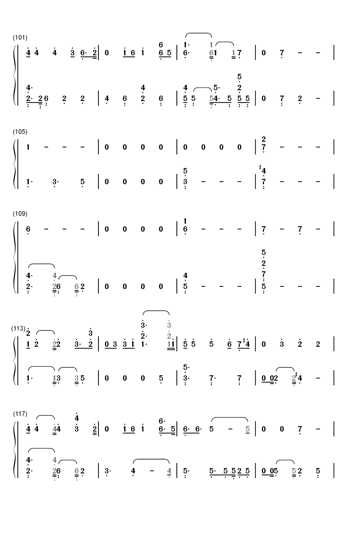 Undecided-Chris Brown双手简谱预览6