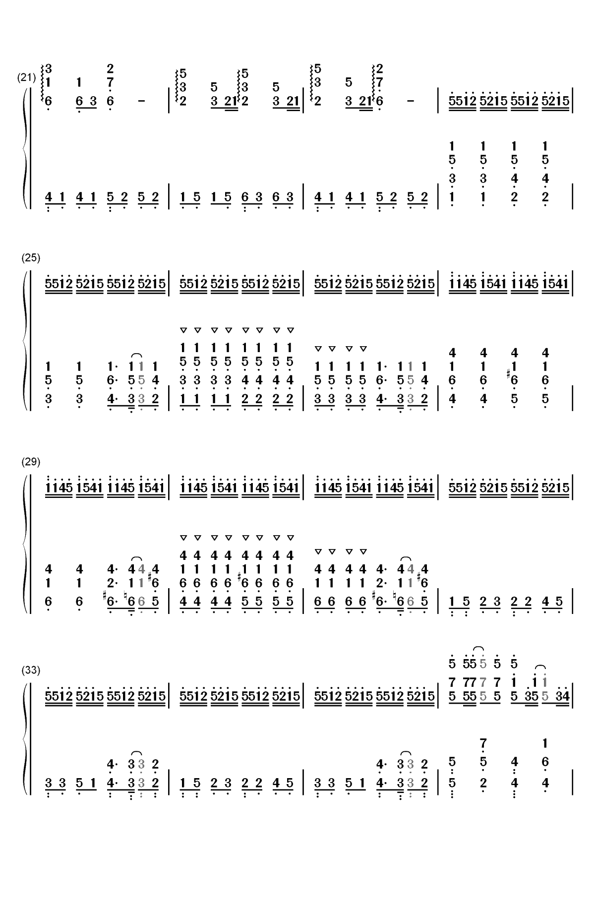 Summer完美版-菊次郎的夏天双手简谱预览2