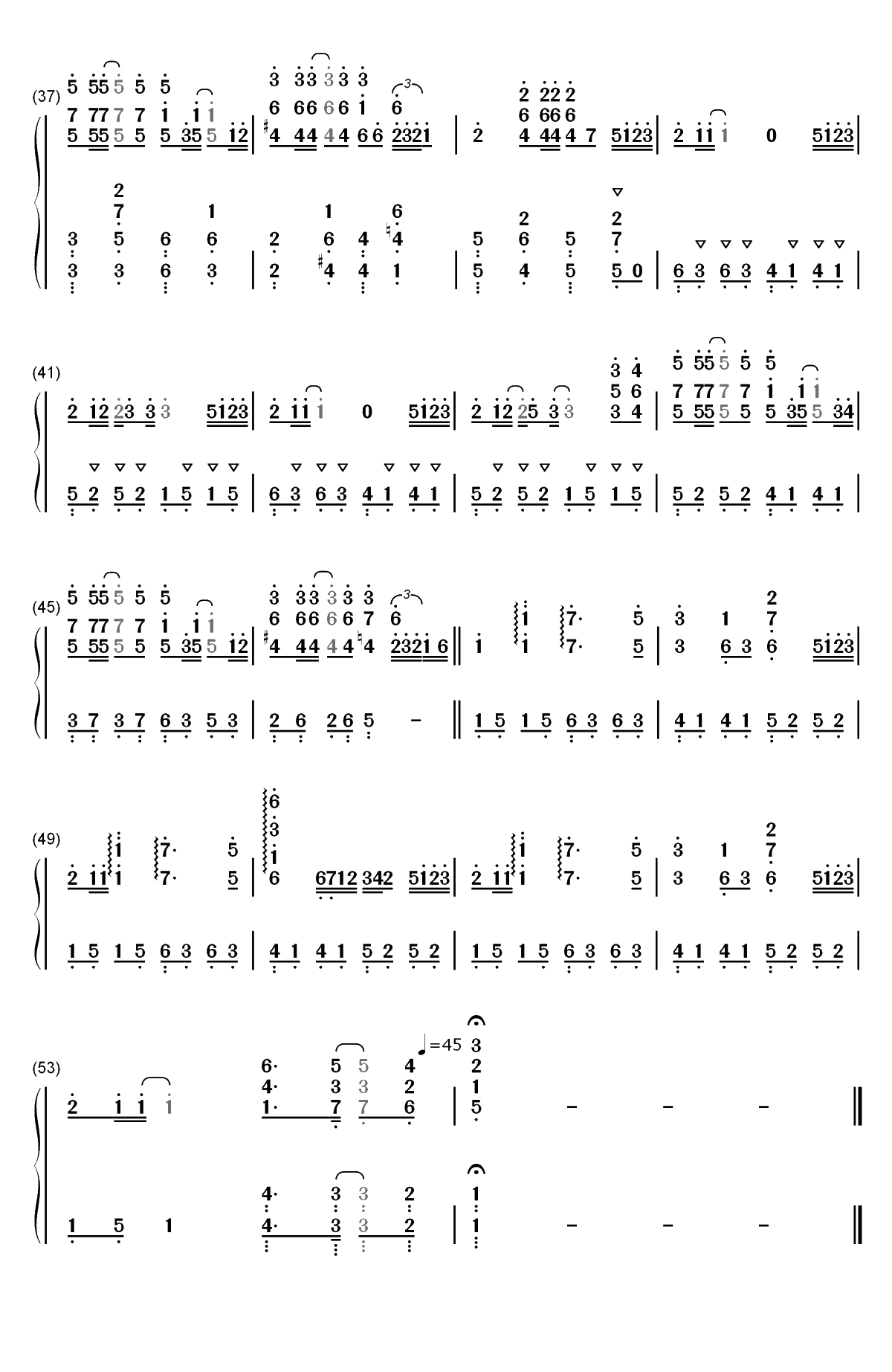 Summer完美版-菊次郎的夏天双手简谱预览3