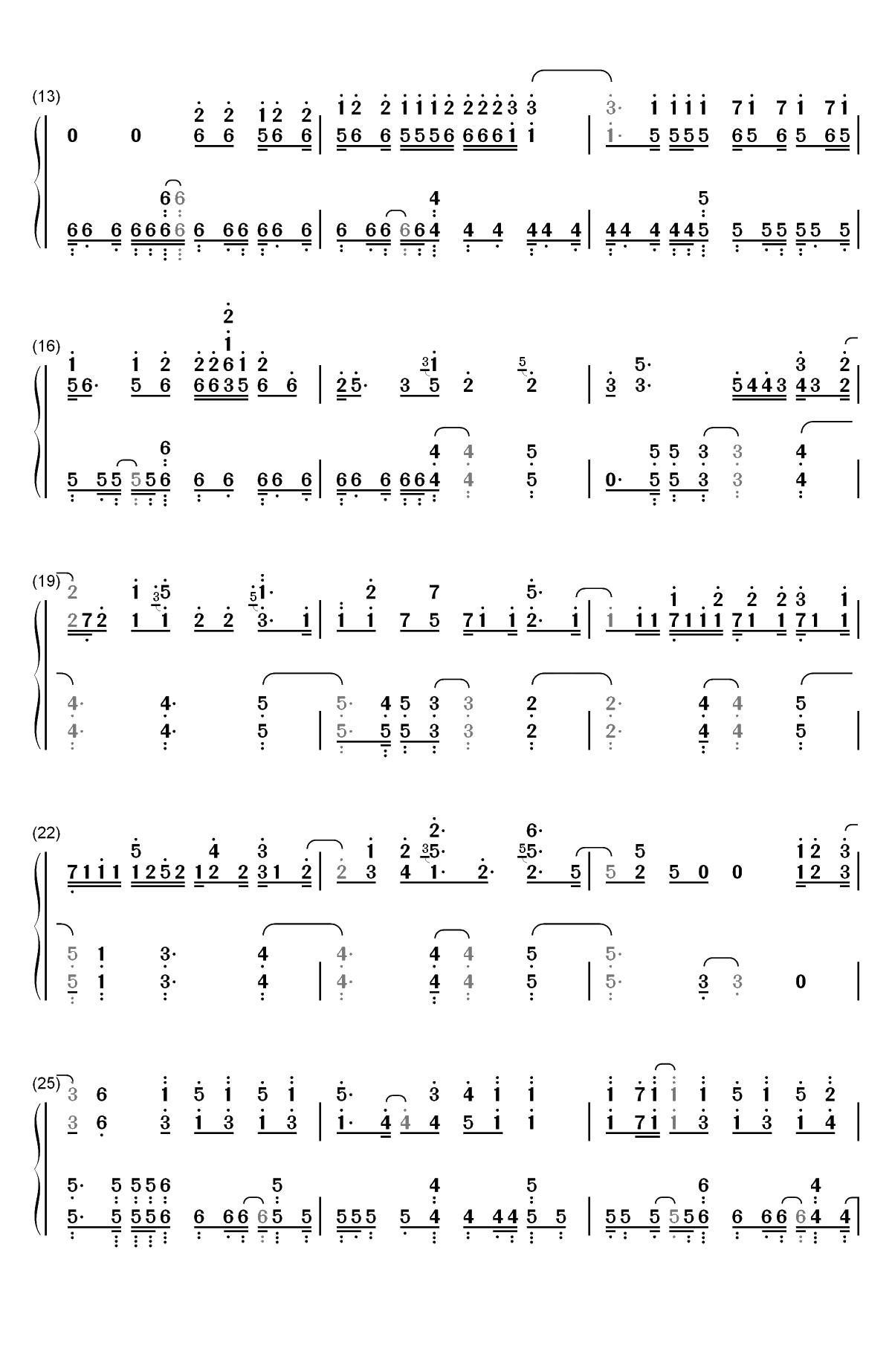 Amazing Trees-泽野弘之双手简谱预览2