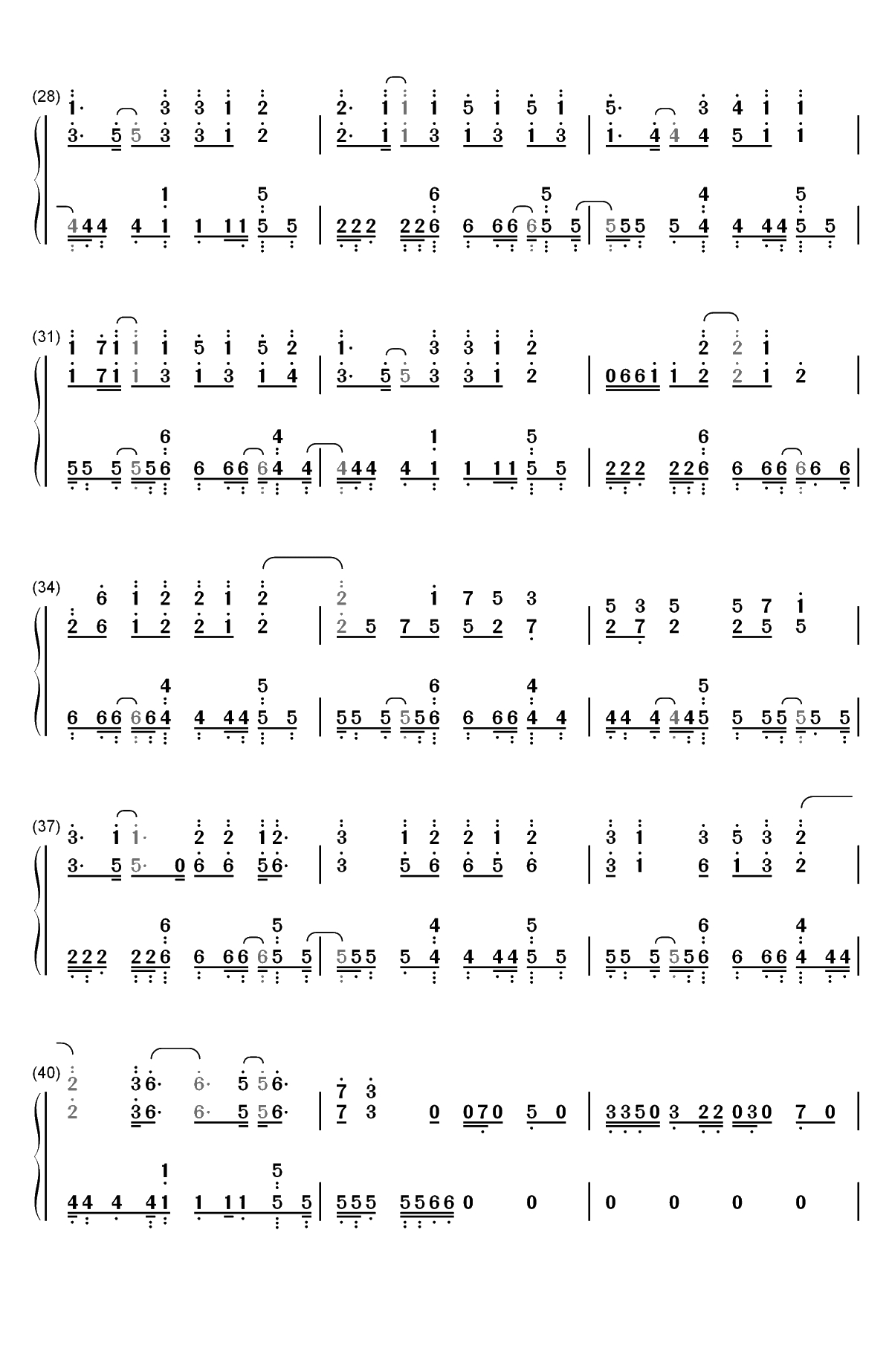 Amazing Trees-泽野弘之双手简谱预览3