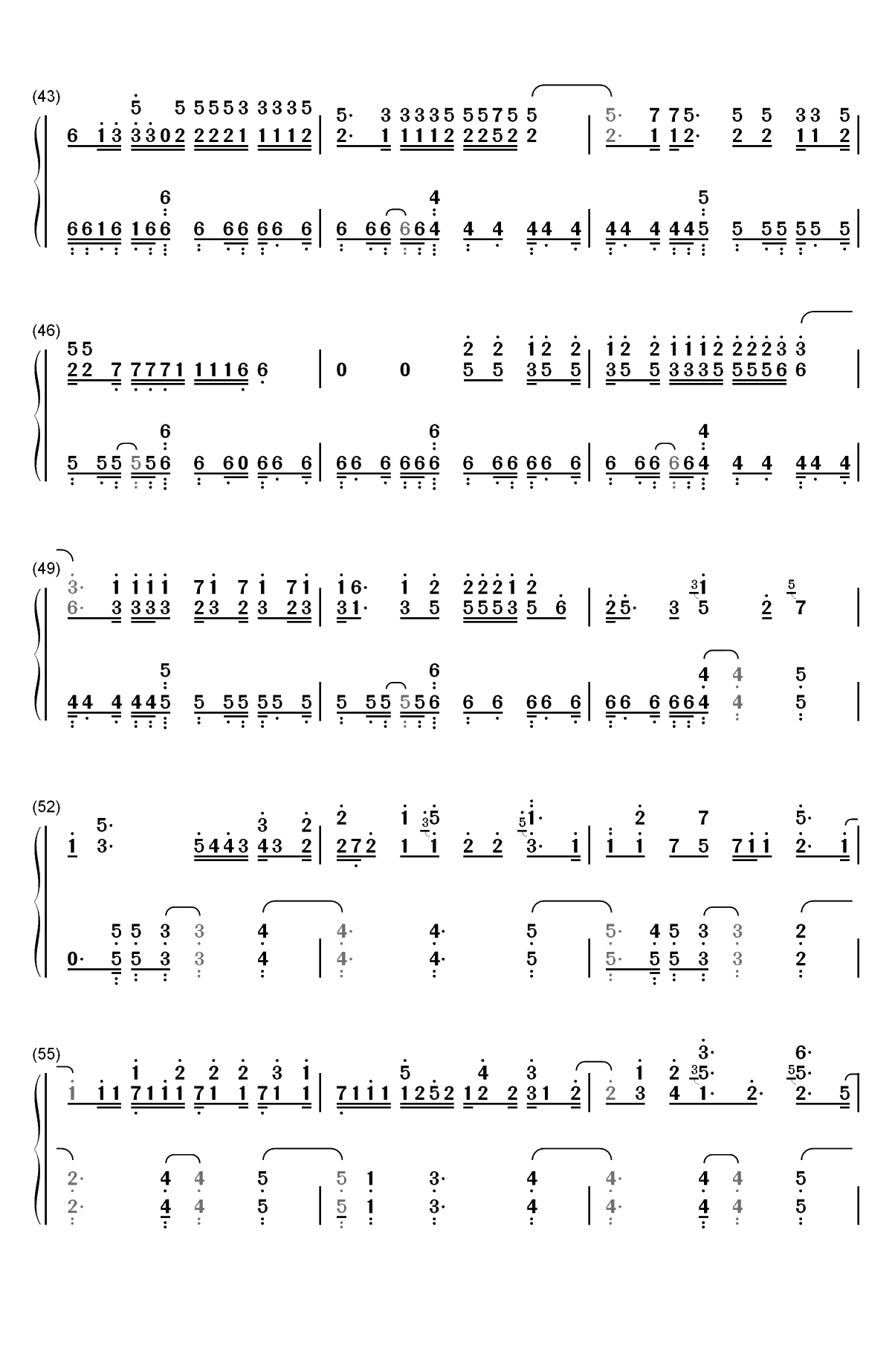 Amazing Trees-泽野弘之双手简谱预览4