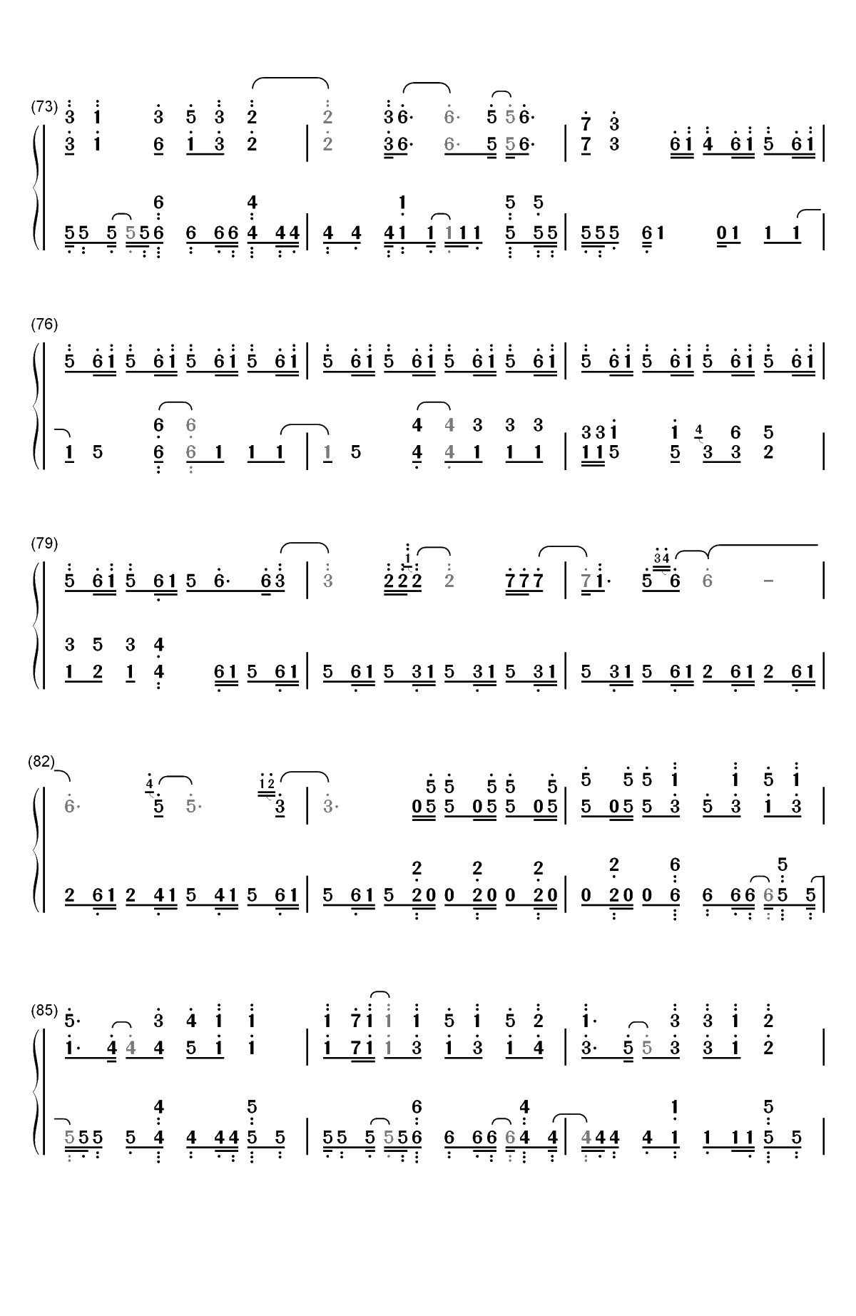 Amazing Trees-泽野弘之双手简谱预览6