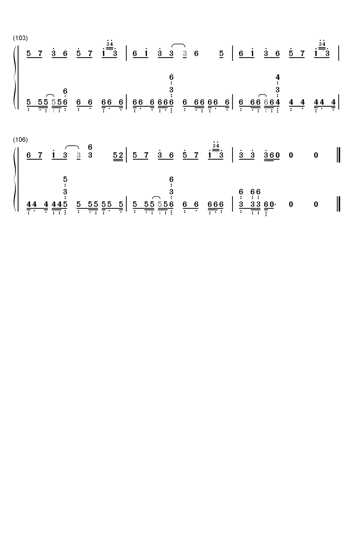 Amazing Trees-泽野弘之双手简谱预览8