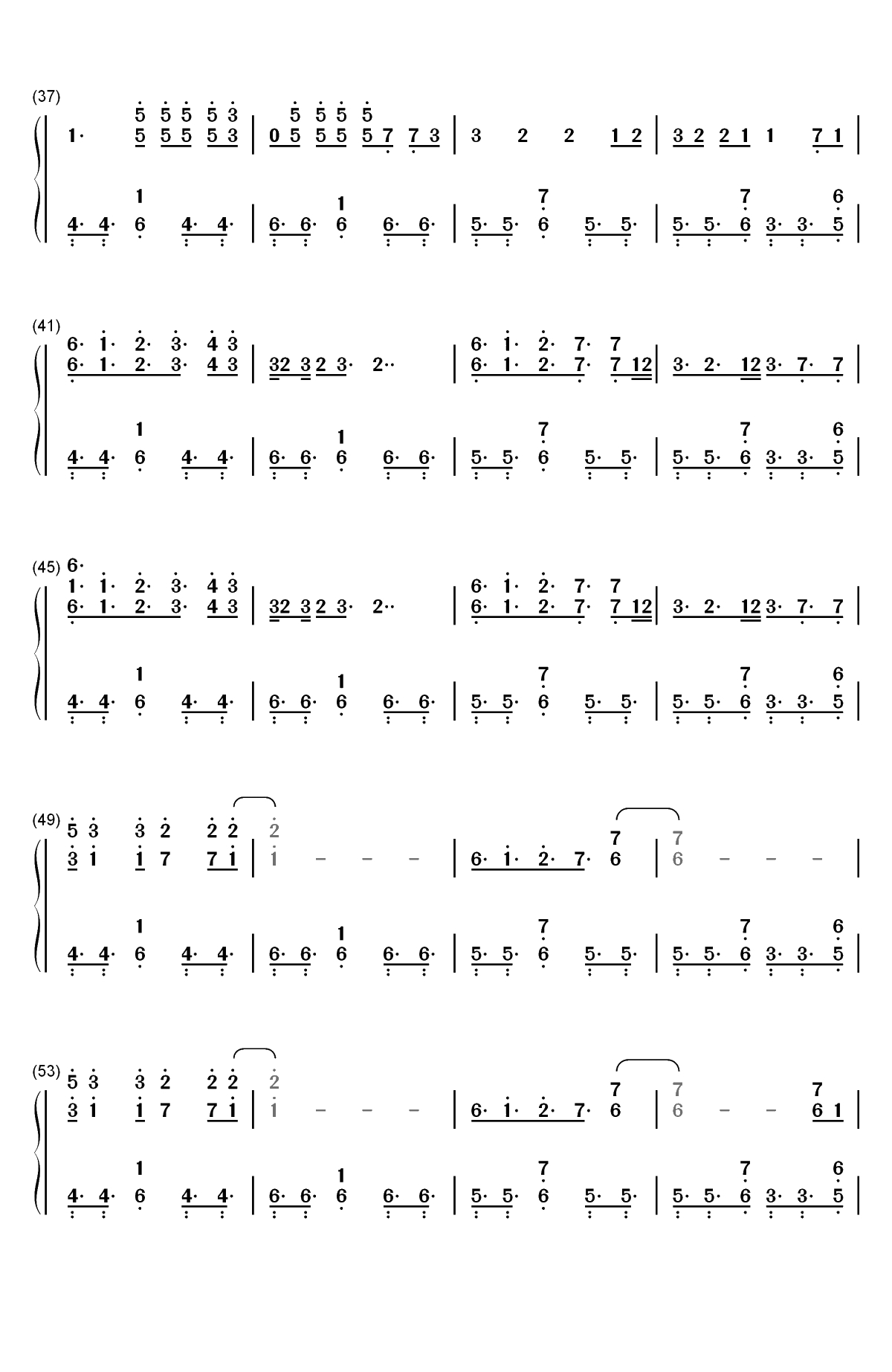 Boy With Luv-BTS和Halsey双手简谱预览3