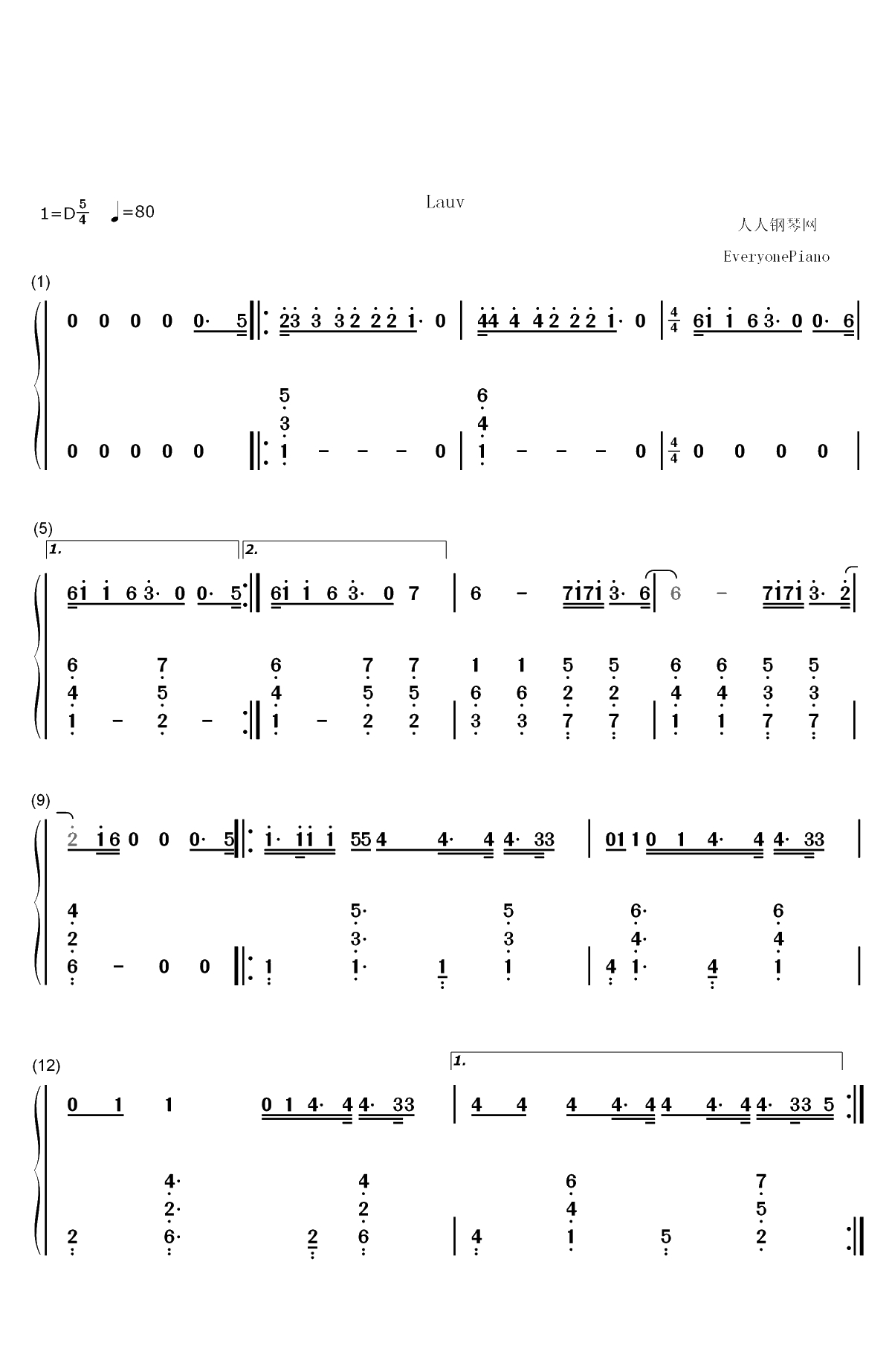 Drugs and The Internet-Lauv双手简谱预览1