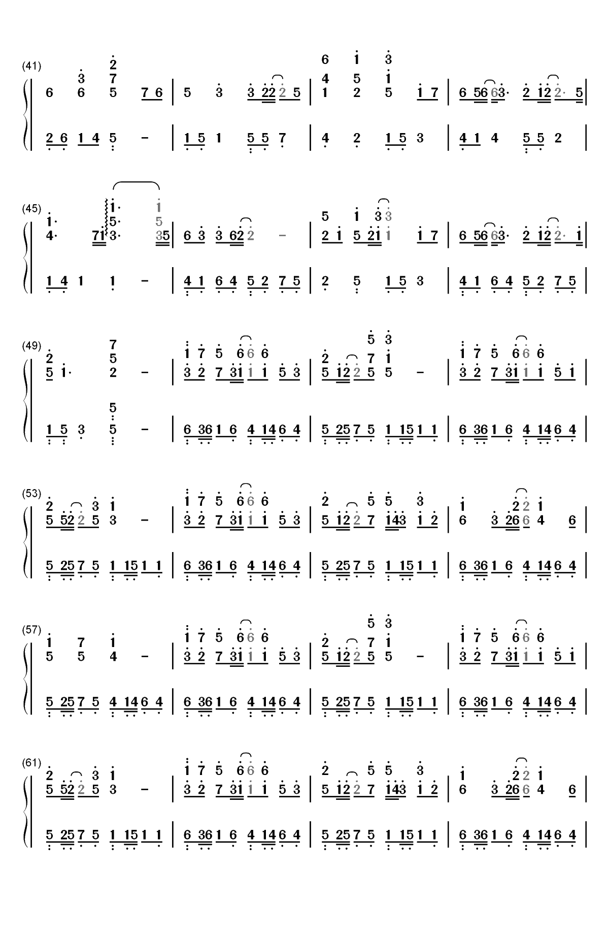 孤单边缘-王大毛双手简谱预览3