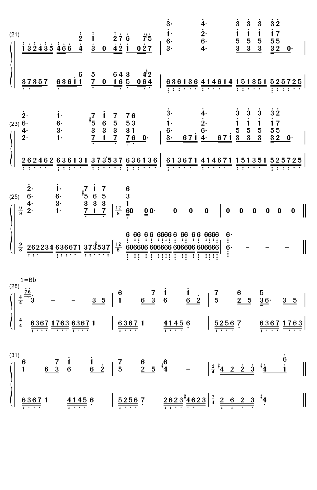 Hes a Pirate-完美版-加勒比海盗双手简谱预览4