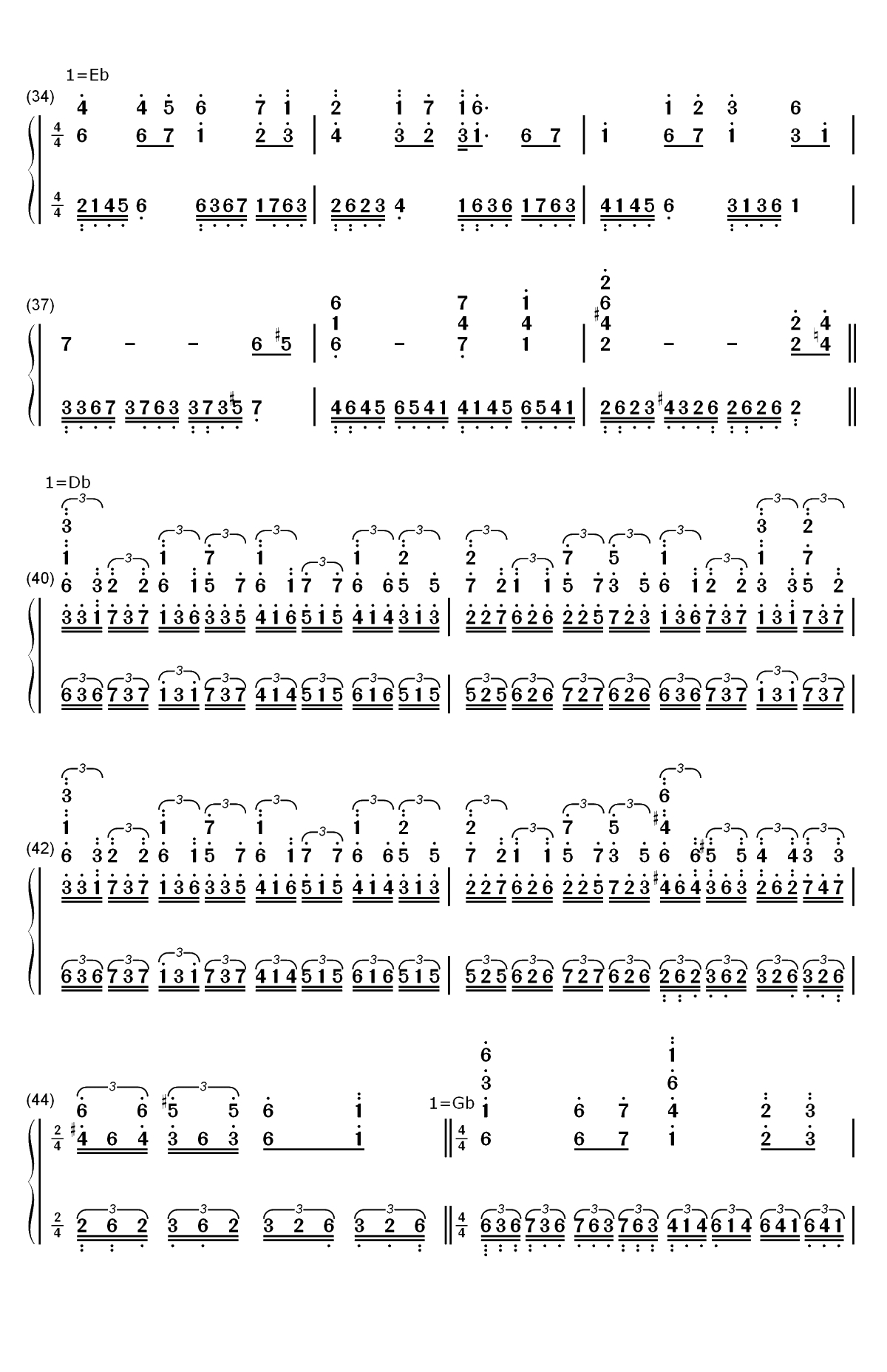 Hes a Pirate-完美版-加勒比海盗双手简谱预览5