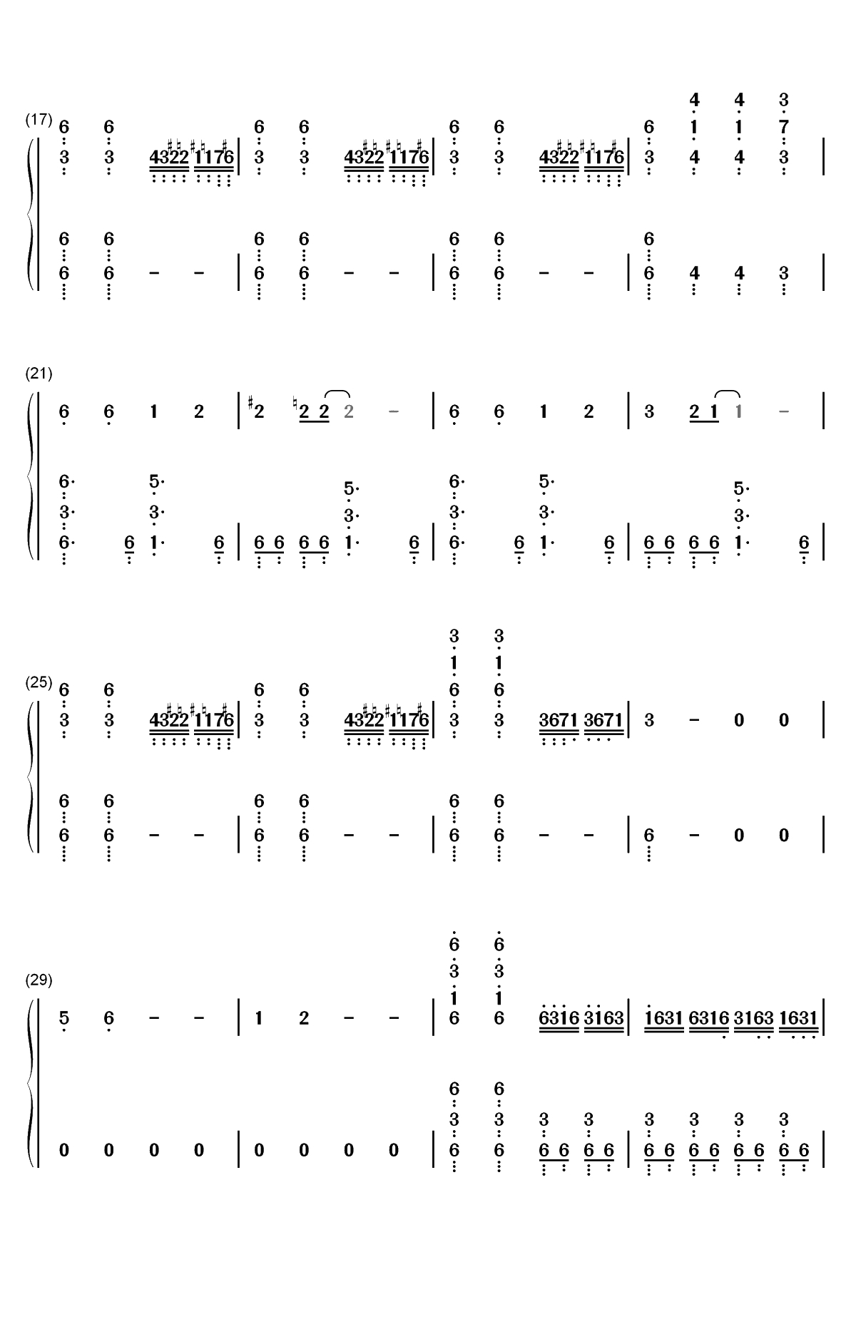 静寂のアポストル-一拳超人第二季OP双手简谱预览2