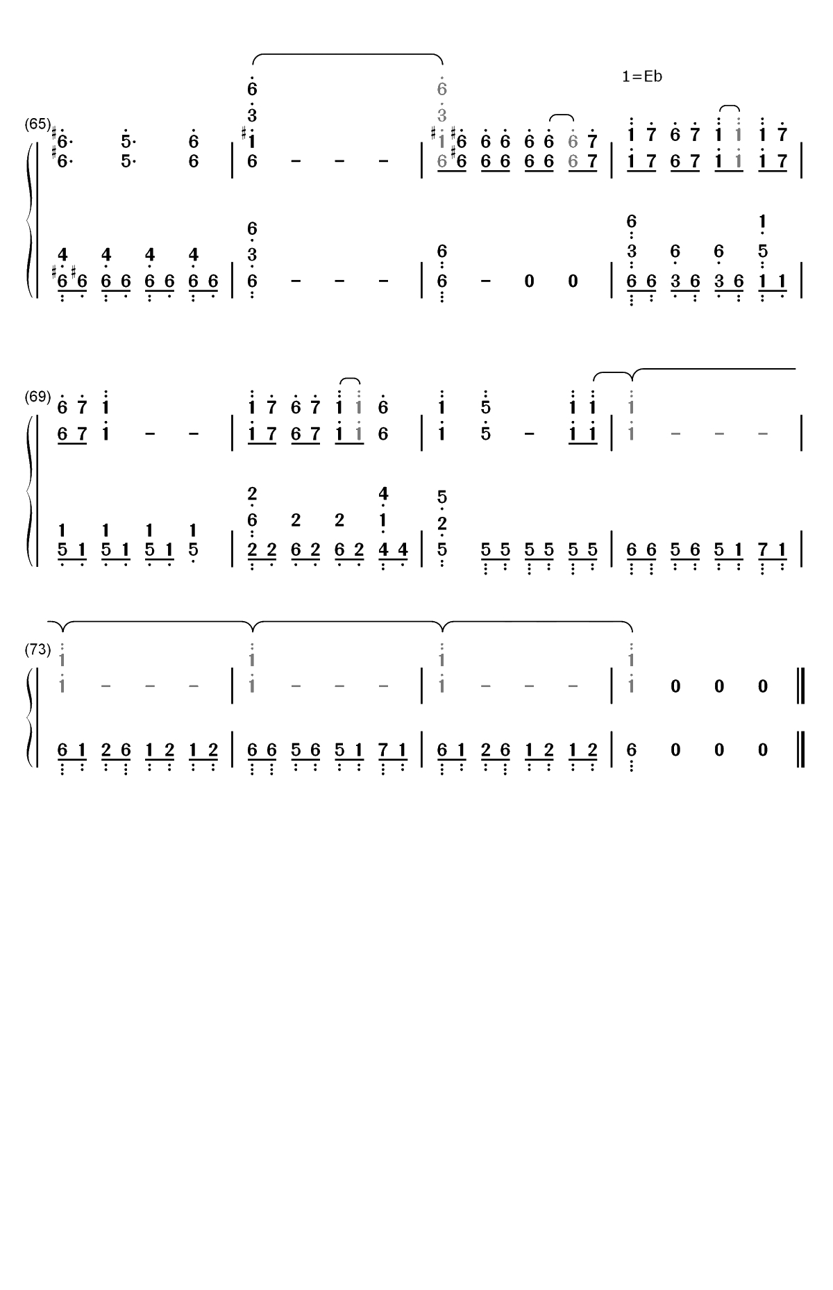 静寂のアポストル-一拳超人第二季OP双手简谱预览5