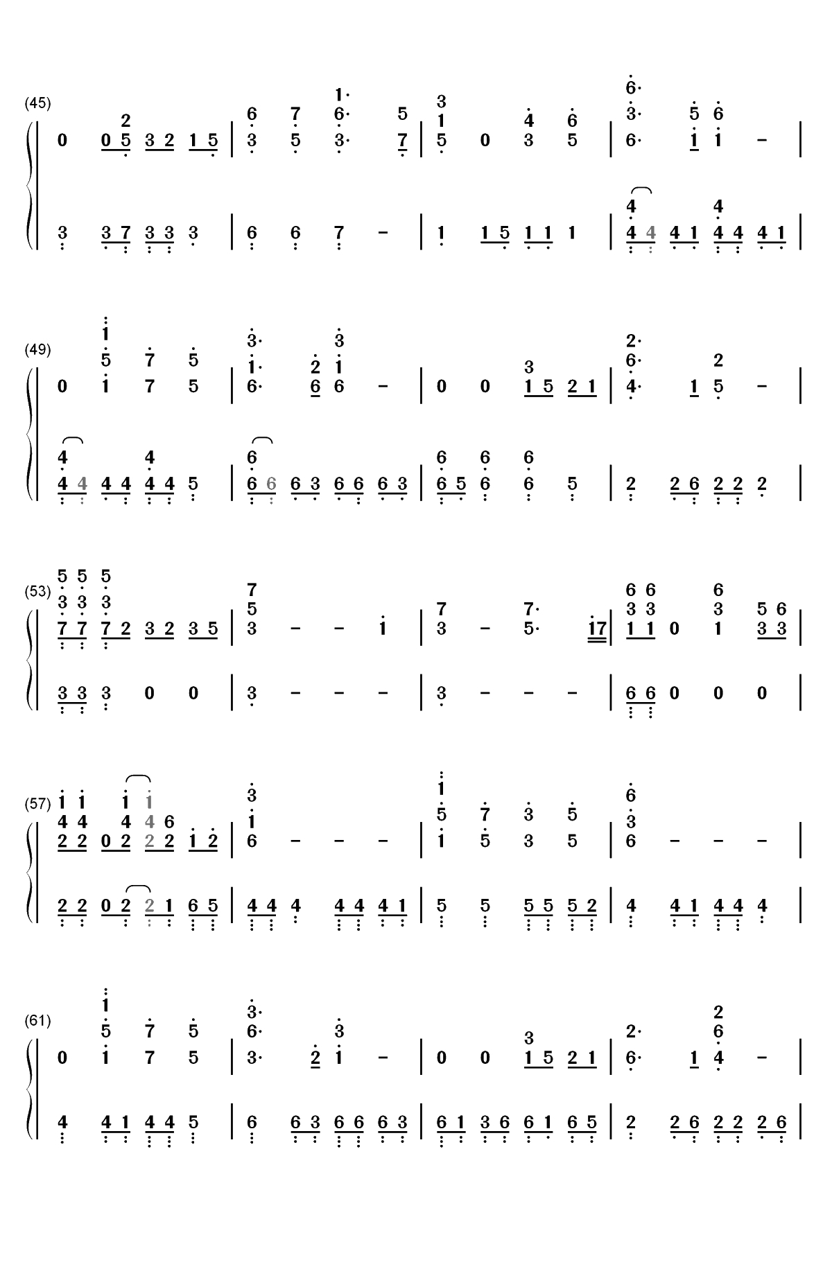 加賀岬-舰队Collection角色曲双手简谱预览3