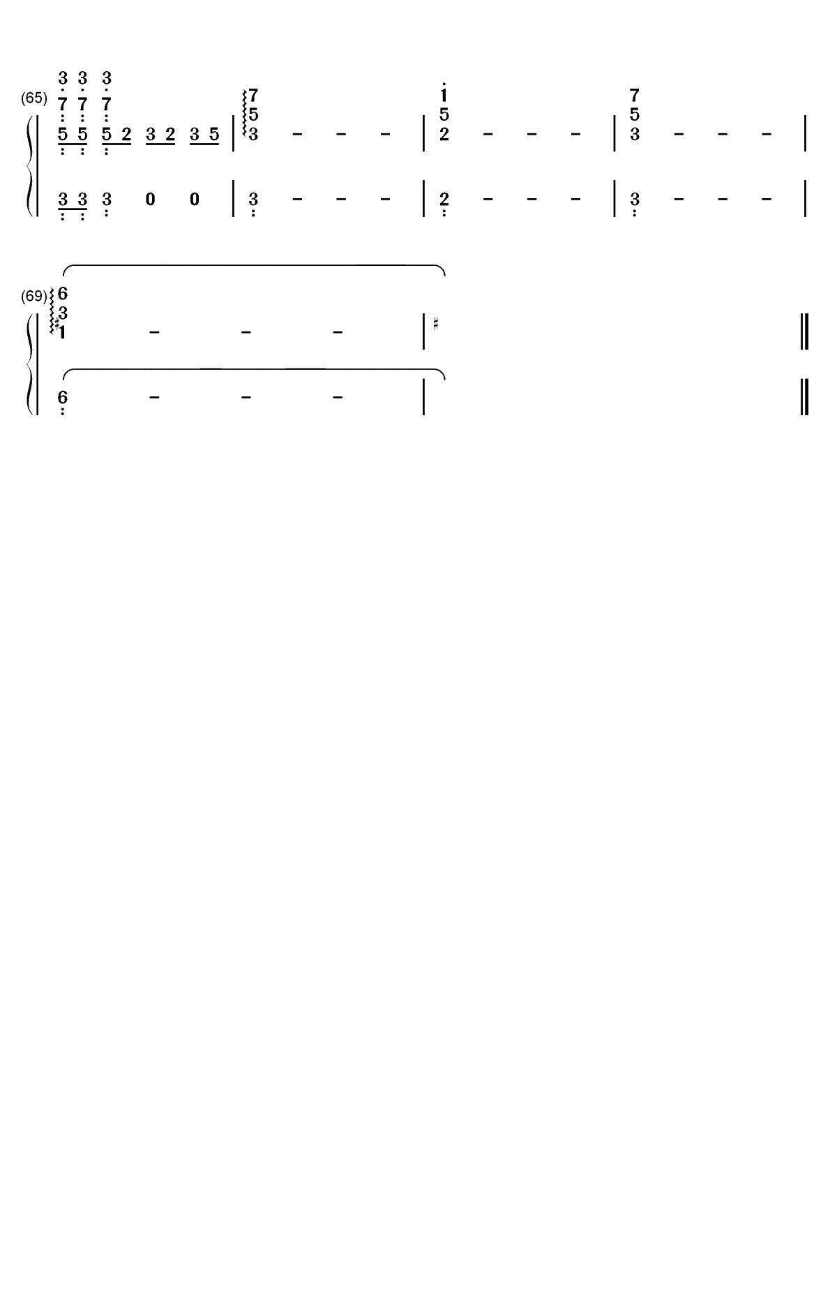 加賀岬-舰队Collection角色曲双手简谱预览4