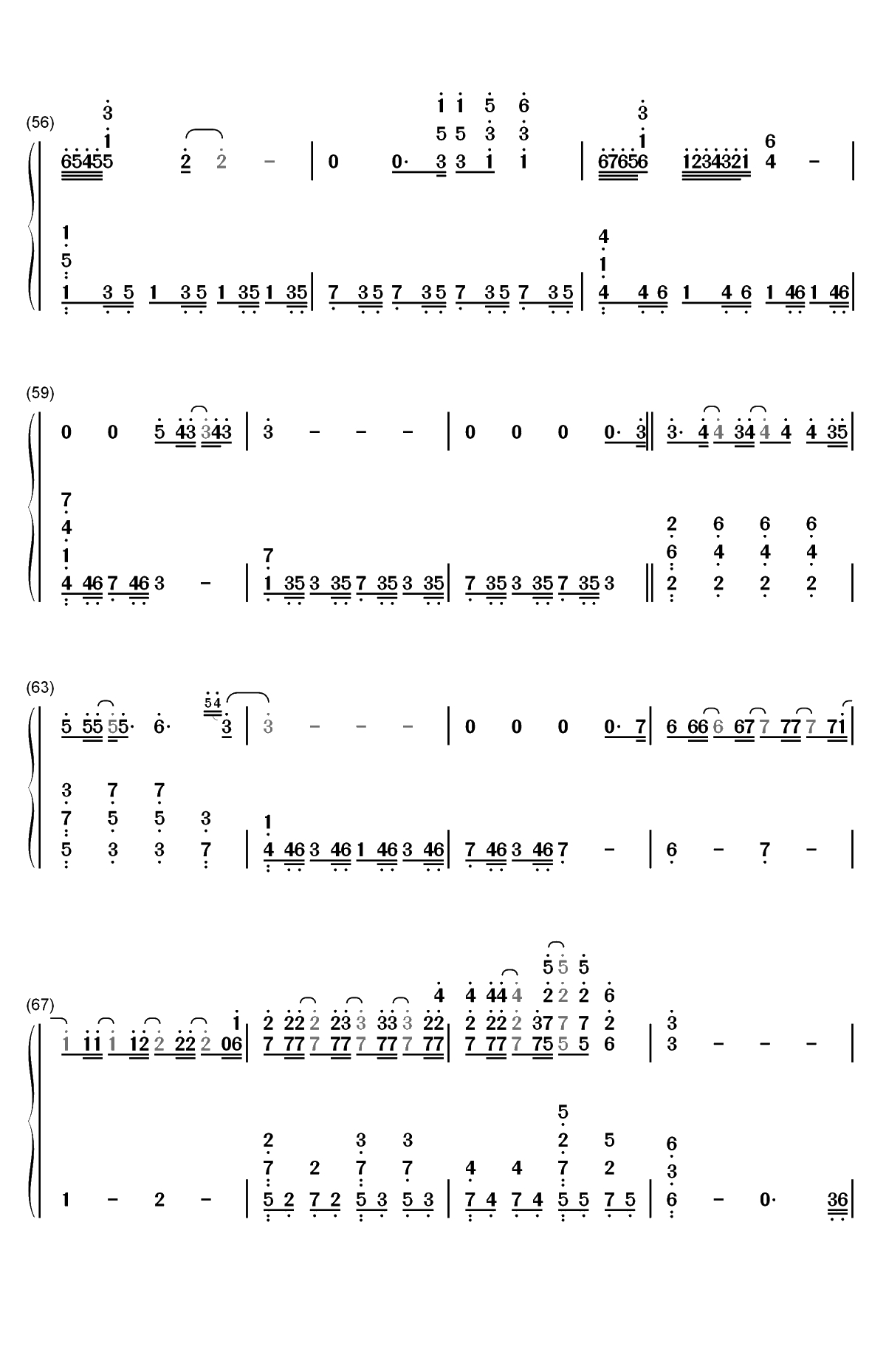 I Love You-Billie Eilish双手简谱预览4