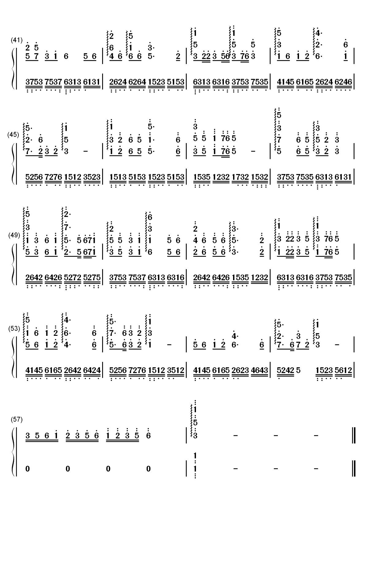 一条大河-完美独奏版-我的祖国-上甘岭插曲双手简谱预览3