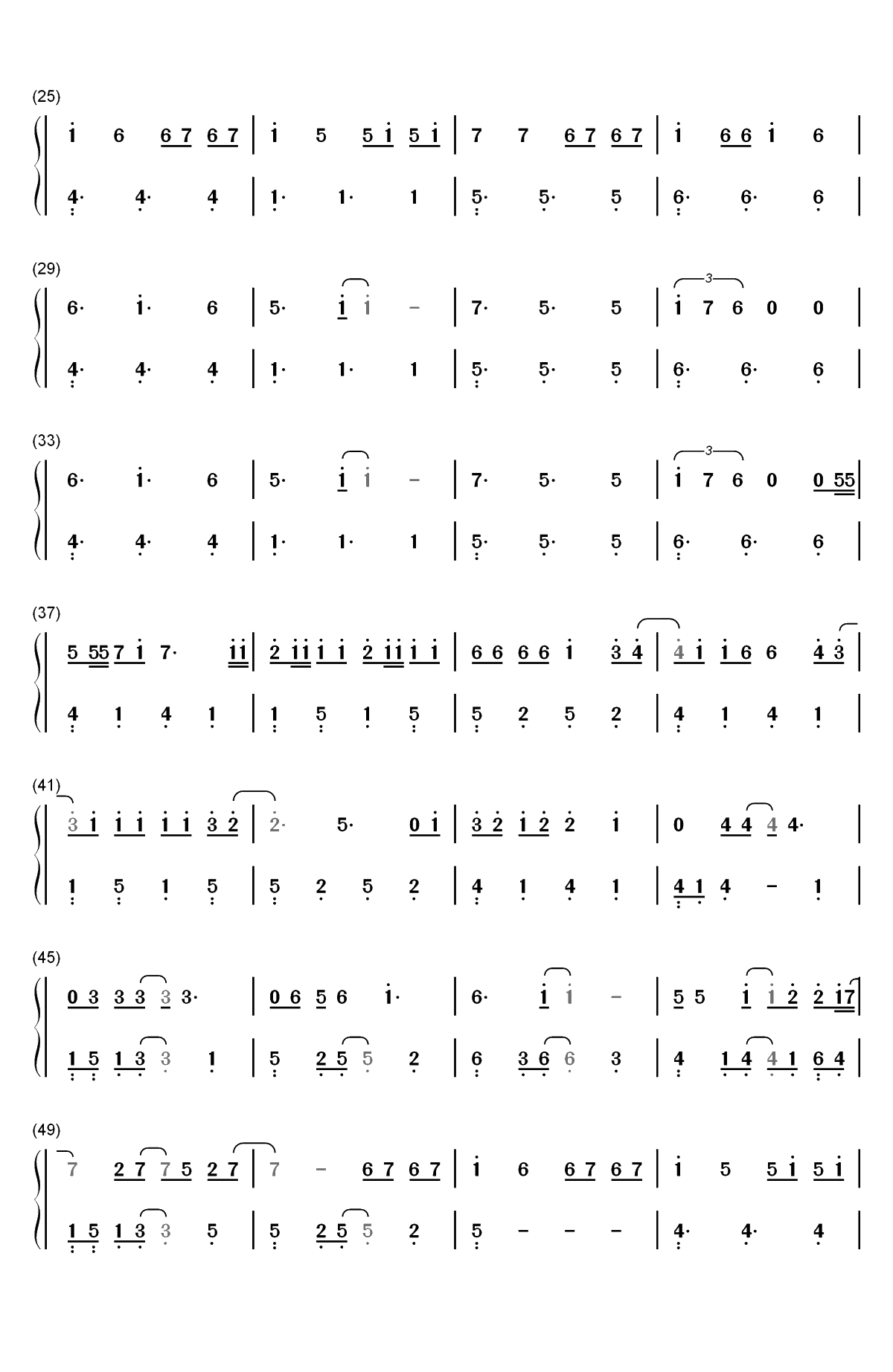 Calma-Pedro Capo双手简谱预览2