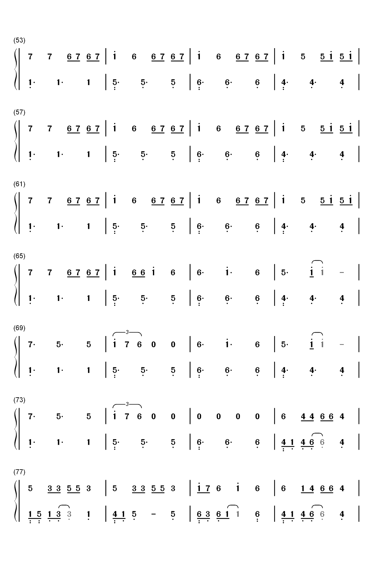 Calma-Pedro Capo双手简谱预览3