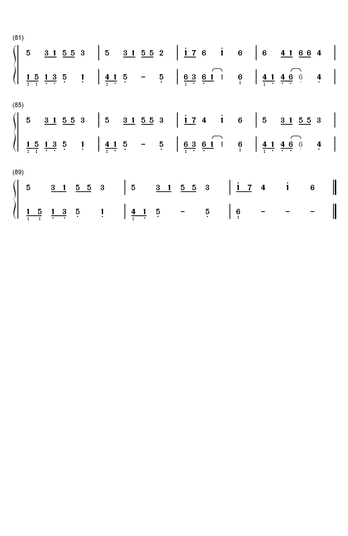 Calma-Pedro Capo双手简谱预览4